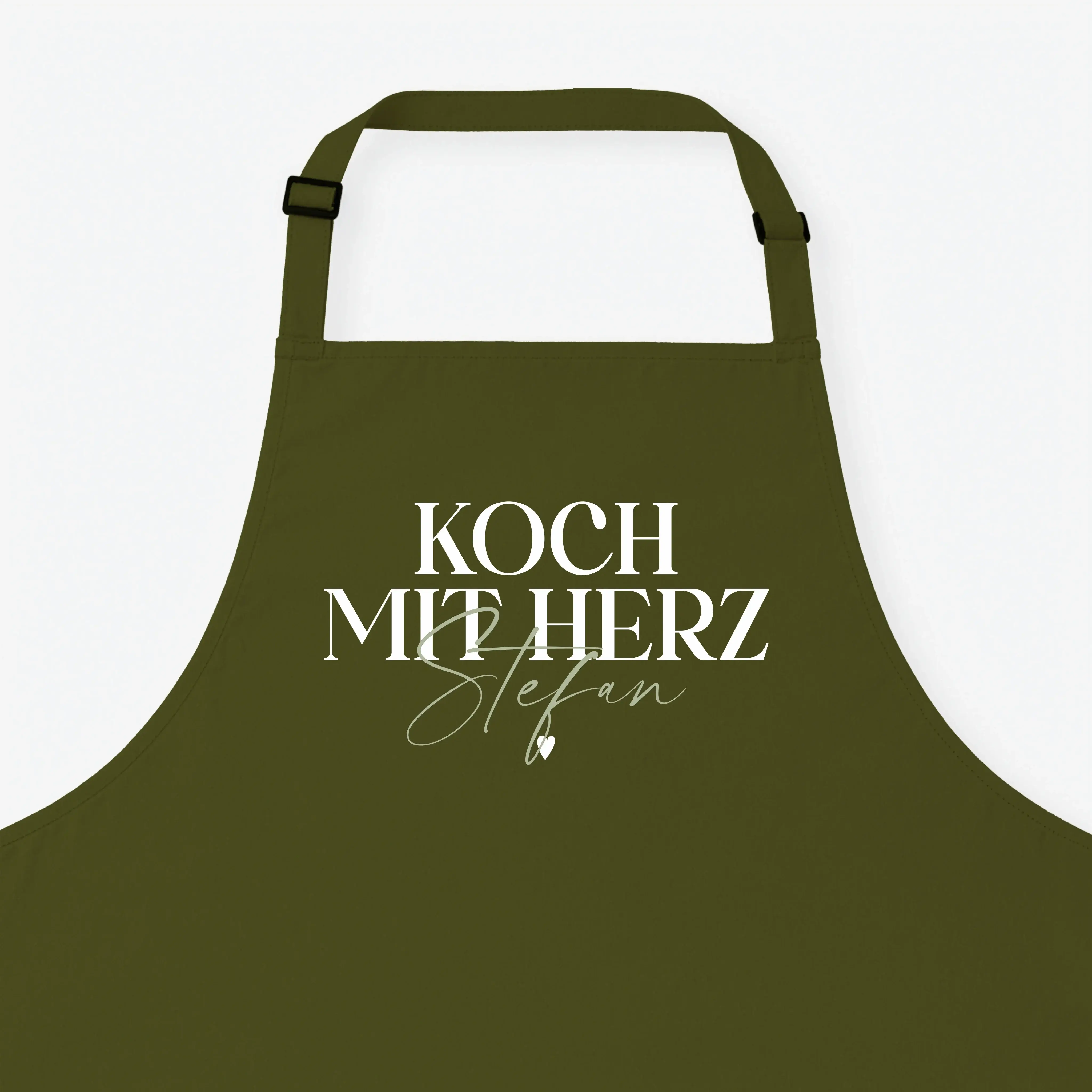 Kochschürze Koch mit Herz-Kochschürze-famprints-Kochschürze Koch mit Herz steht für Freude am Kochen und für eine persönliche Note, die man sofort sieht. Bei famprints wird aus einer hochwertigen Küchenschürze ein individuelles Geschenk, das genau zu dir