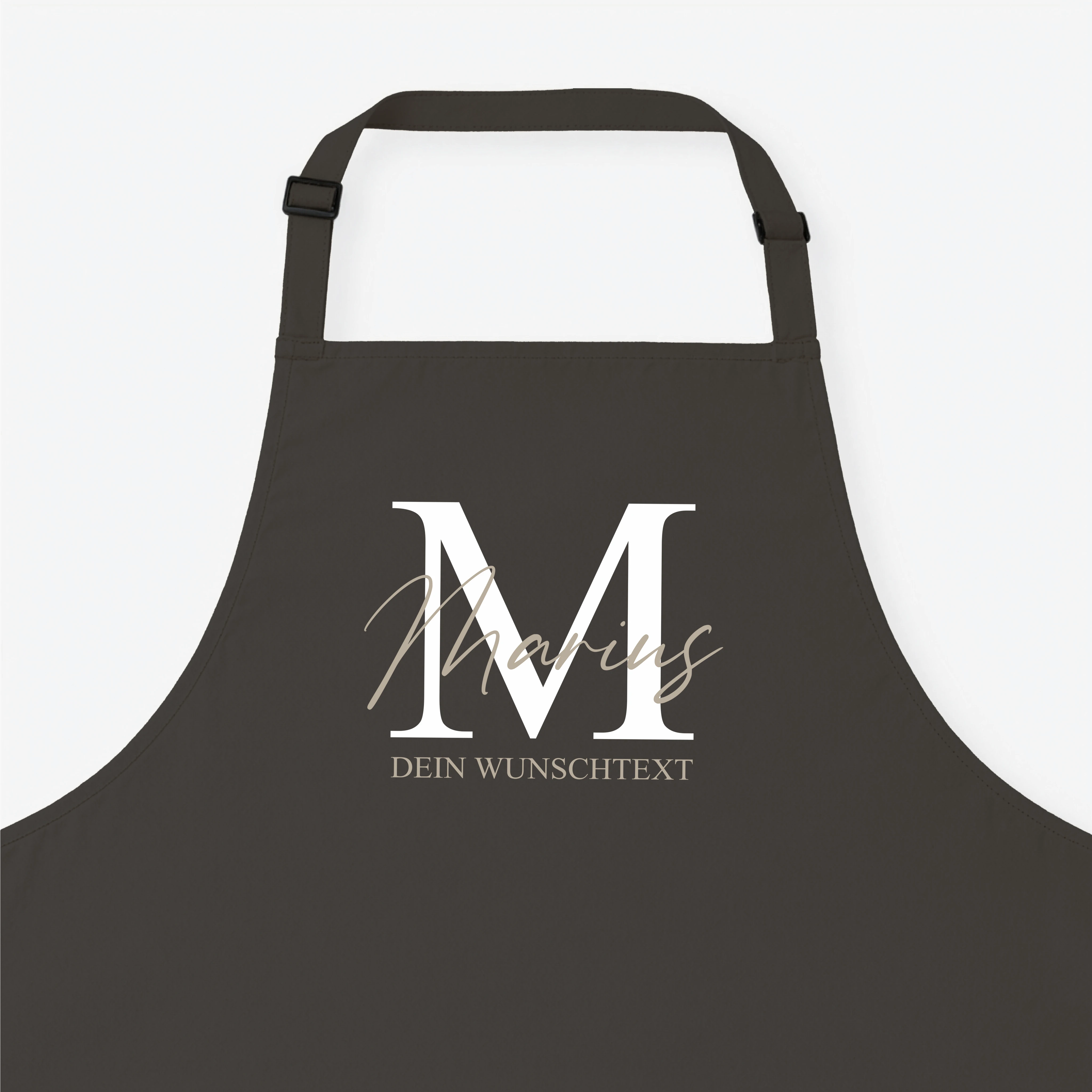 Kochschürze Initial + Text-Kochschürze-famprints-Die Kochschürze Initial + Text von famprints macht aus einem Alltagsprodukt ein persönliches Statement für Küche, Grill oder Backstube. Dein gewähltes Initial bildet den Mittelpunkt des Designs und wird mit
