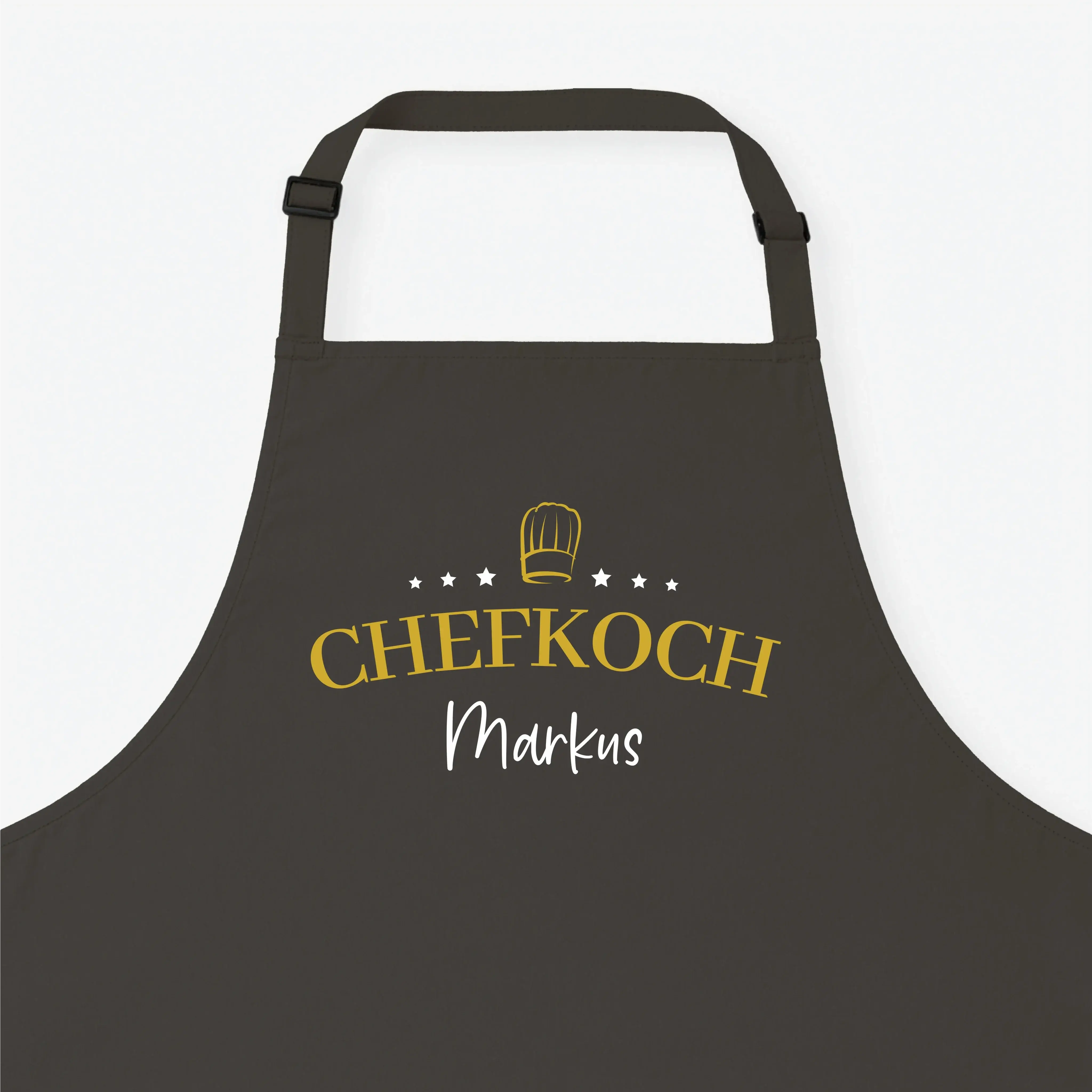 Kochschürze Chefkoch Sterne-Kochschürze-famprints-Die Kochschürze Chefkoch Sterne ist das perfekte Geschenk für alle, die gern am Herd stehen und dabei Persönlichkeit zeigen wollen. Mit dem markanten Chefkoch Schriftzug, den Sternen und der edlen Kochmütz