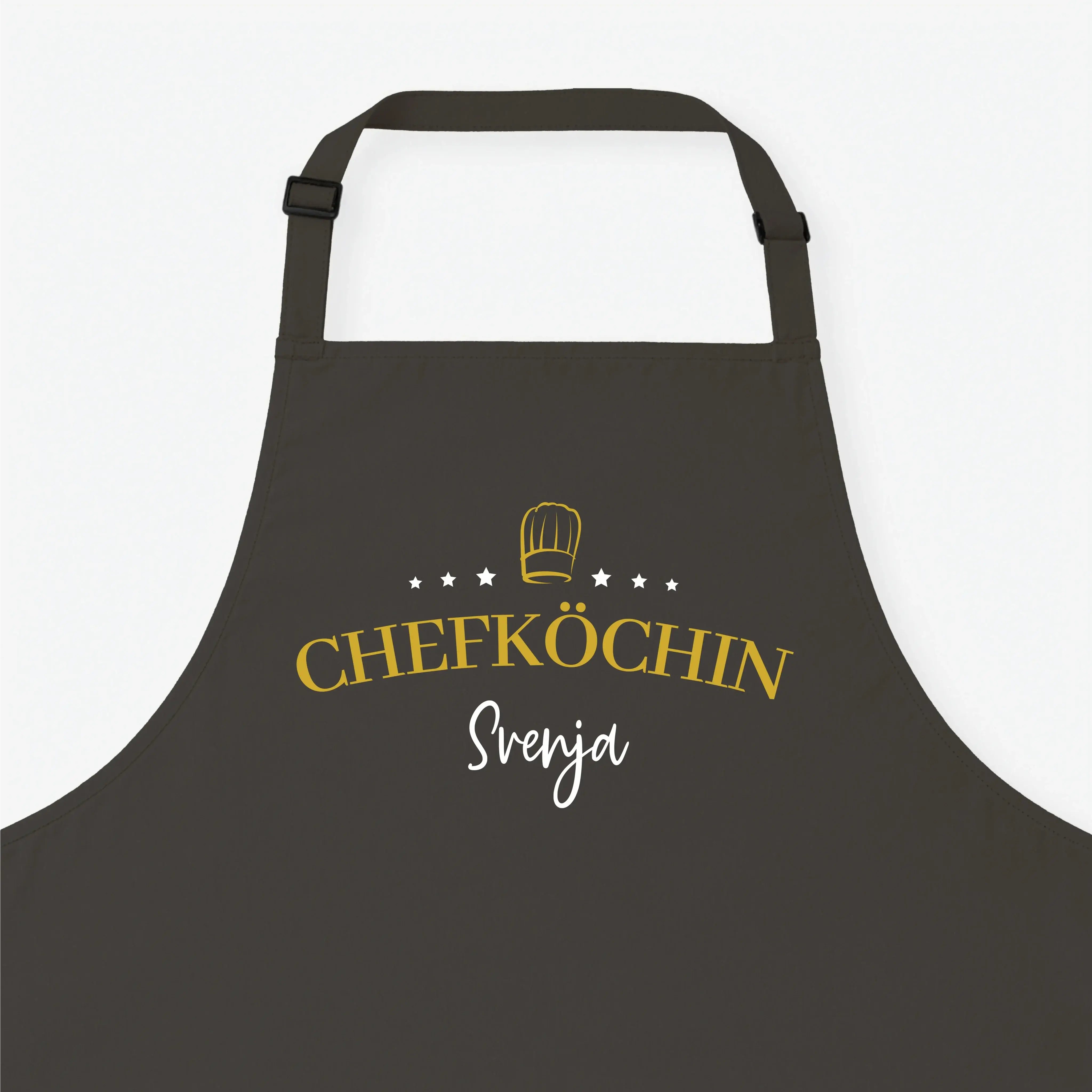 Kochschürze Chefköchin Sterne-Kochschürze-famprints-Diese Kochschürze Chefköchin Sterne ist mehr als ein praktisches Küchenaccessoire. Sie macht aus jedem Kochmoment ein persönliches Statement. Das Design kombiniert den eleganten Schriftzug Chefköchin mit