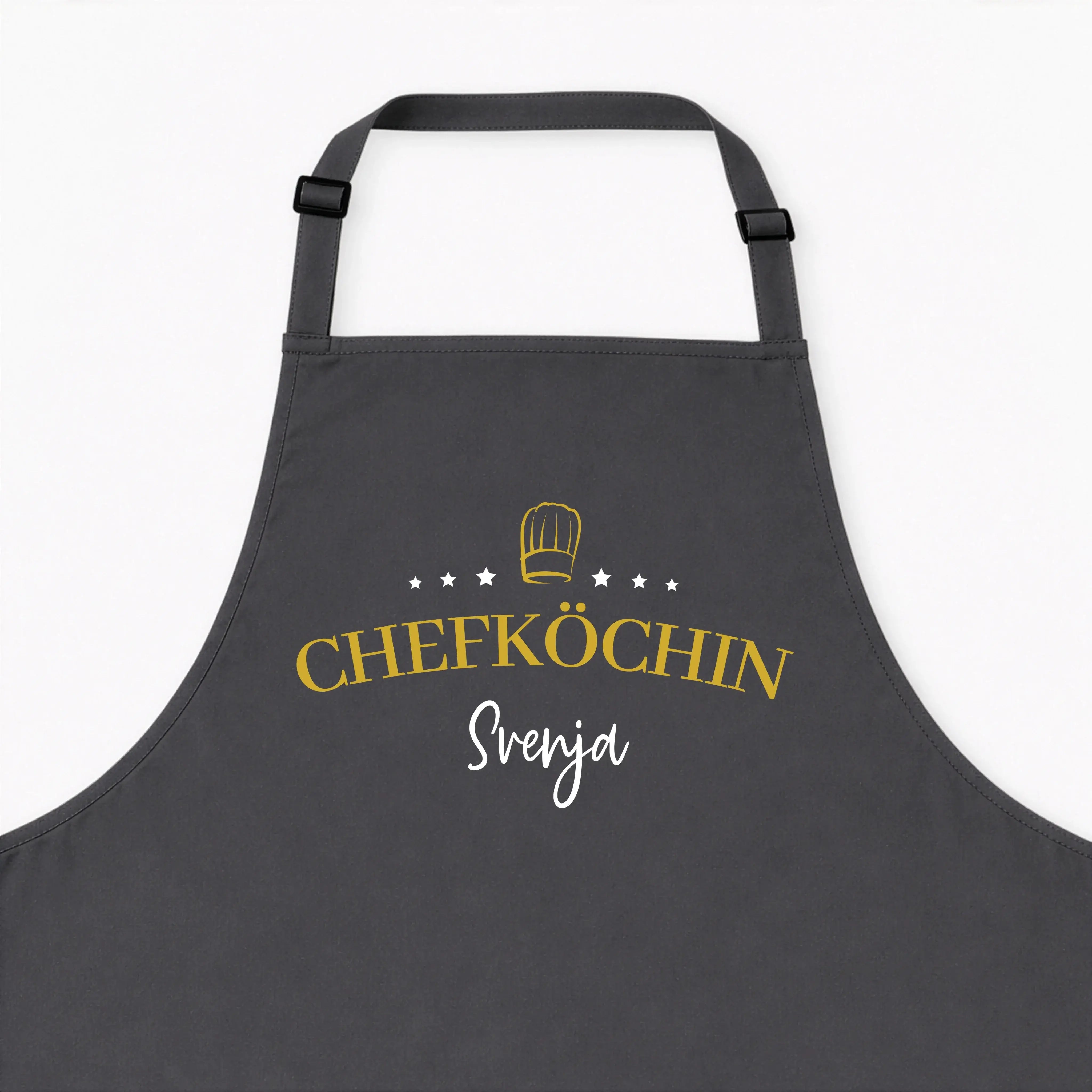 Kochschürze Chefköchin Sterne-Kochschürze-famprints-Diese Kochschürze Chefköchin Sterne ist mehr als ein praktisches Küchenaccessoire. Sie macht aus jedem Kochmoment ein persönliches Statement. Das Design kombiniert den eleganten Schriftzug Chefköchin mit