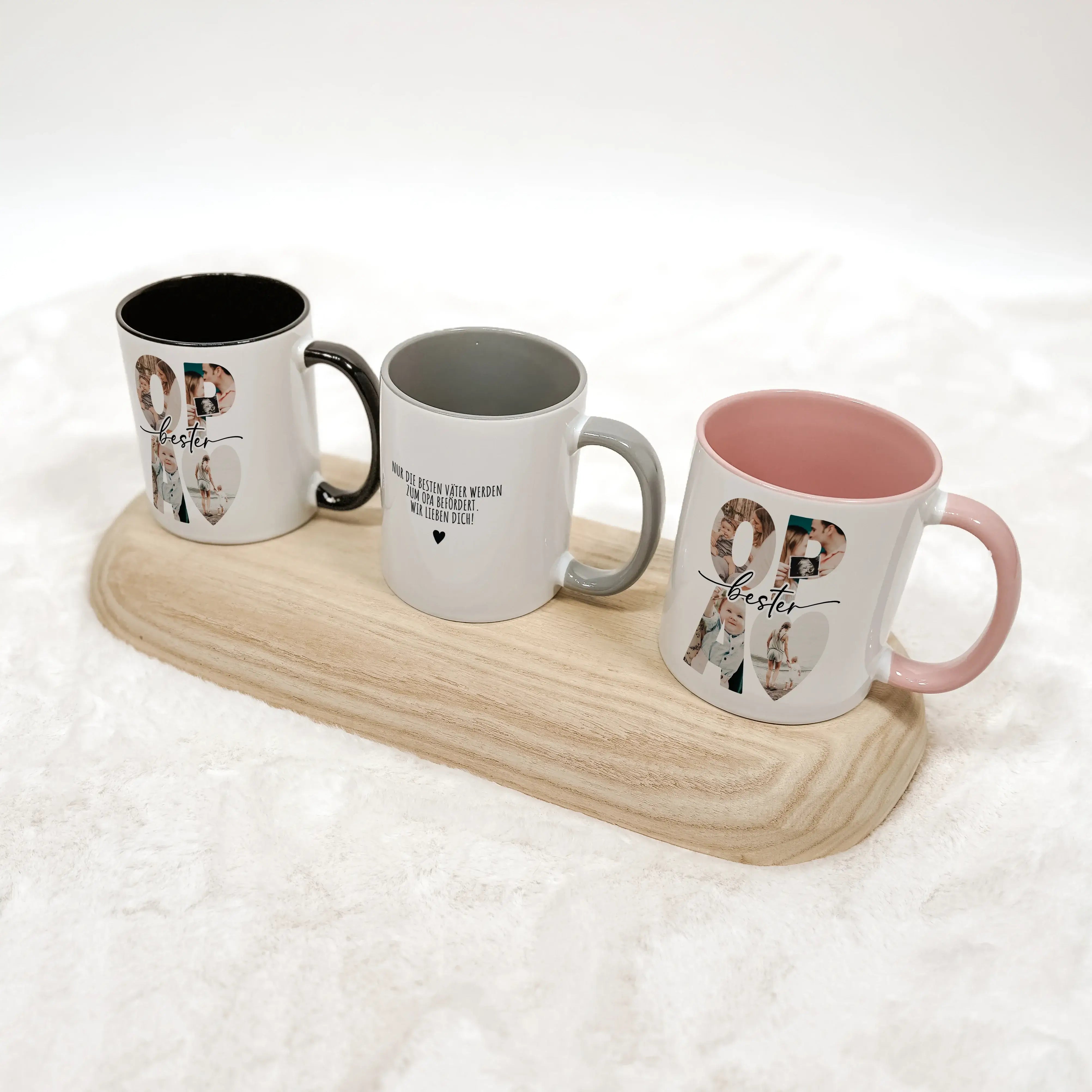 Tasse bester Opa - Keramik Tasse - famprints - Überrasche deinen Opa mit einer ganz besonderen Tasse, die nicht nur ein praktisches Alltagsobjekt ist, sondern auch ein emotionales Geschenk voller Erinnerungen. Diese personalisierte Keramiktasse wird sein