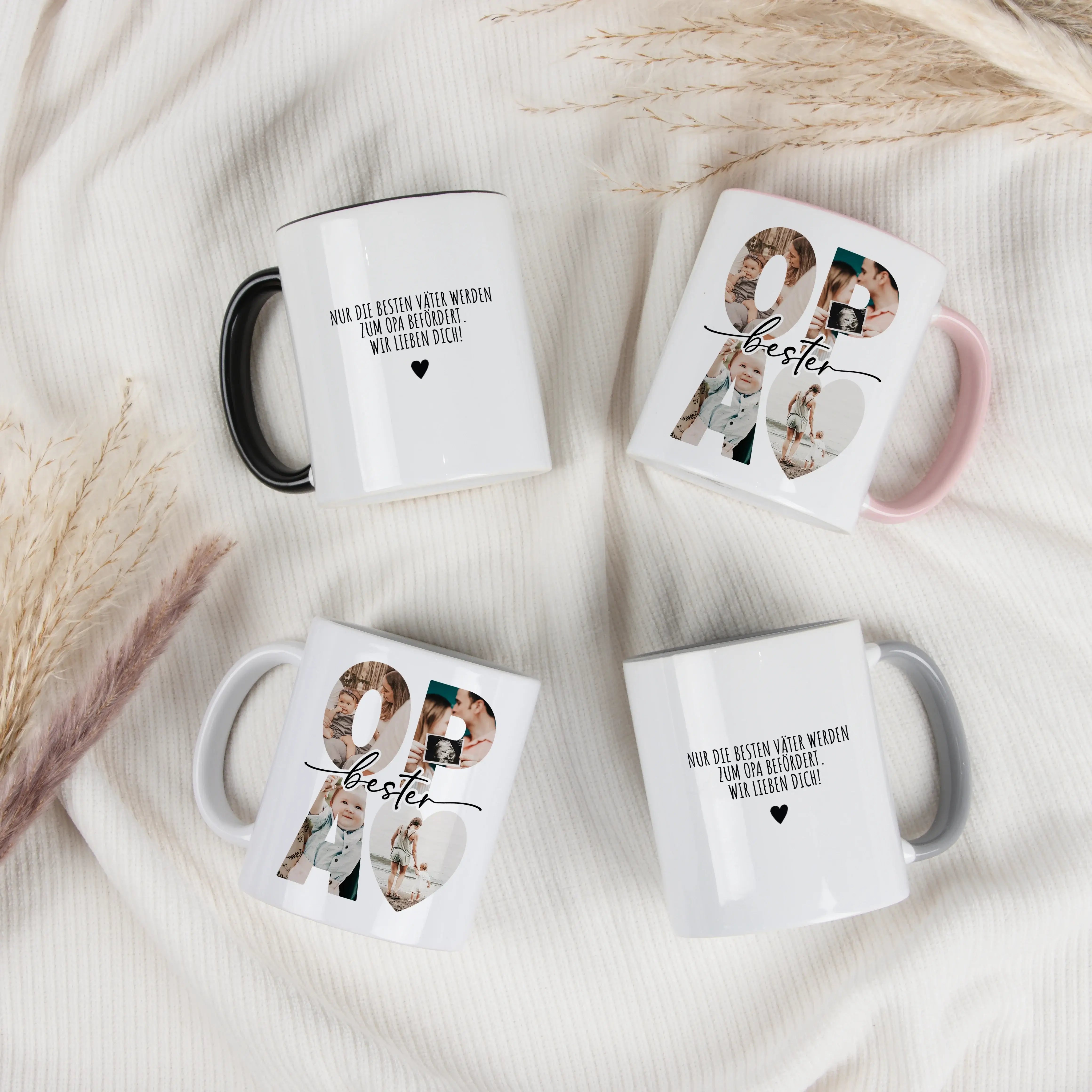 Tasse bester Opa - Keramik Tasse - famprints - Überrasche deinen Opa mit einer ganz besonderen Tasse, die nicht nur ein praktisches Alltagsobjekt ist, sondern auch ein emotionales Geschenk voller Erinnerungen. Diese personalisierte Keramiktasse wird sein
