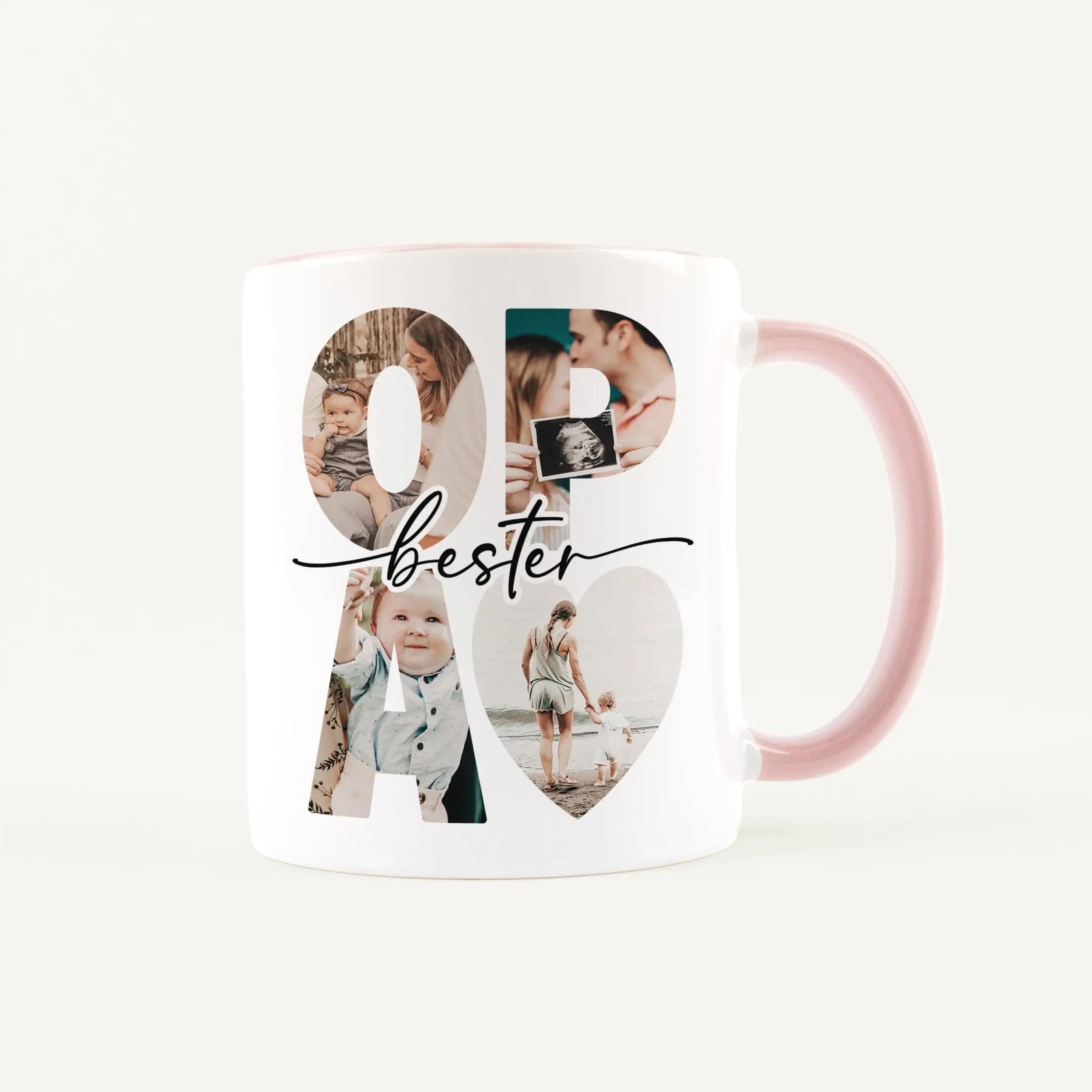 Tasse bester Opa - Keramik Tasse - famprints - Überrasche deinen Opa mit einer ganz besonderen Tasse, die nicht nur ein praktisches Alltagsobjekt ist, sondern auch ein emotionales Geschenk voller Erinnerungen. Diese personalisierte Keramiktasse wird sein