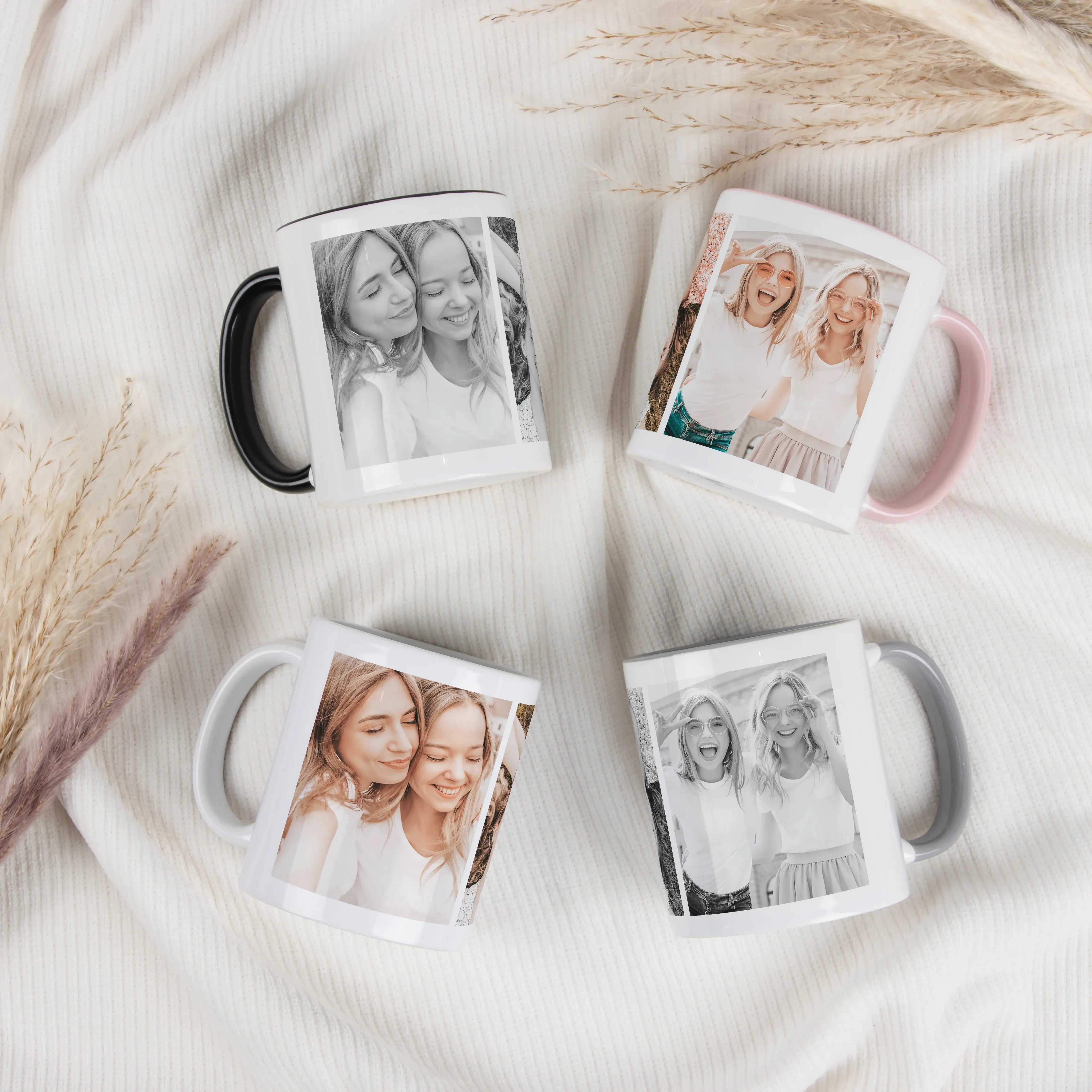 Tasse Foto Three-Keramik Tasse-famprints-Die Tasse Foto Three von famprints verwandelt deine schönsten Momente in eine persönliche Fototasse mit Charakter. Gestalte deine individuelle Kaffeetasse ganz einfach mit drei eigenen Bildern und erstelle eine har