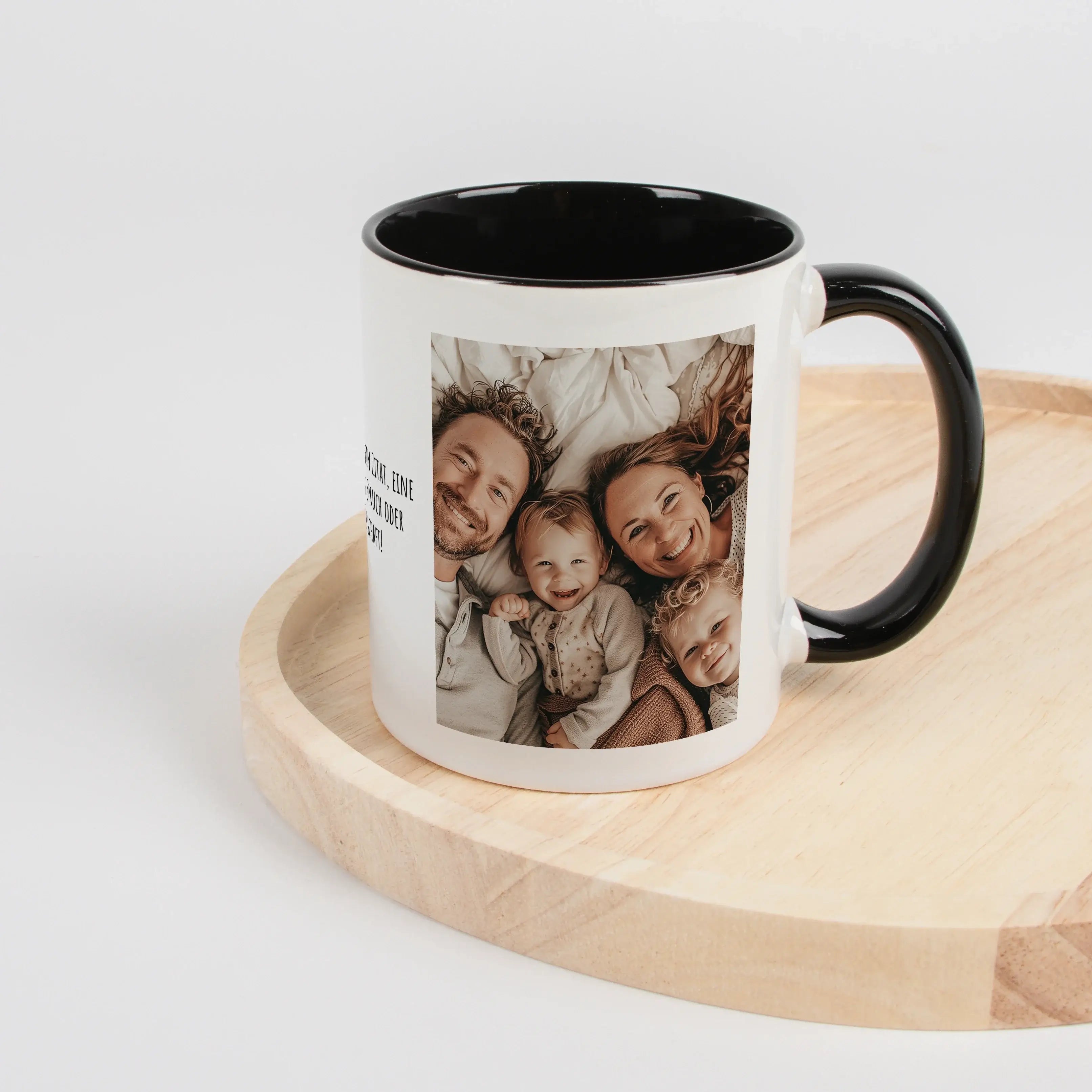 Tasse Foto Multi + Text-Keramik Tasse-famprints-Die Tasse Foto Multi + Text von famprints macht aus deinen Lieblingsmomenten ein persönliches Highlight für jeden Tag. Gestalte deine Fototasse ganz einfach mit 2 bis 8 eigenen Bildern und ergänze sie mit ei