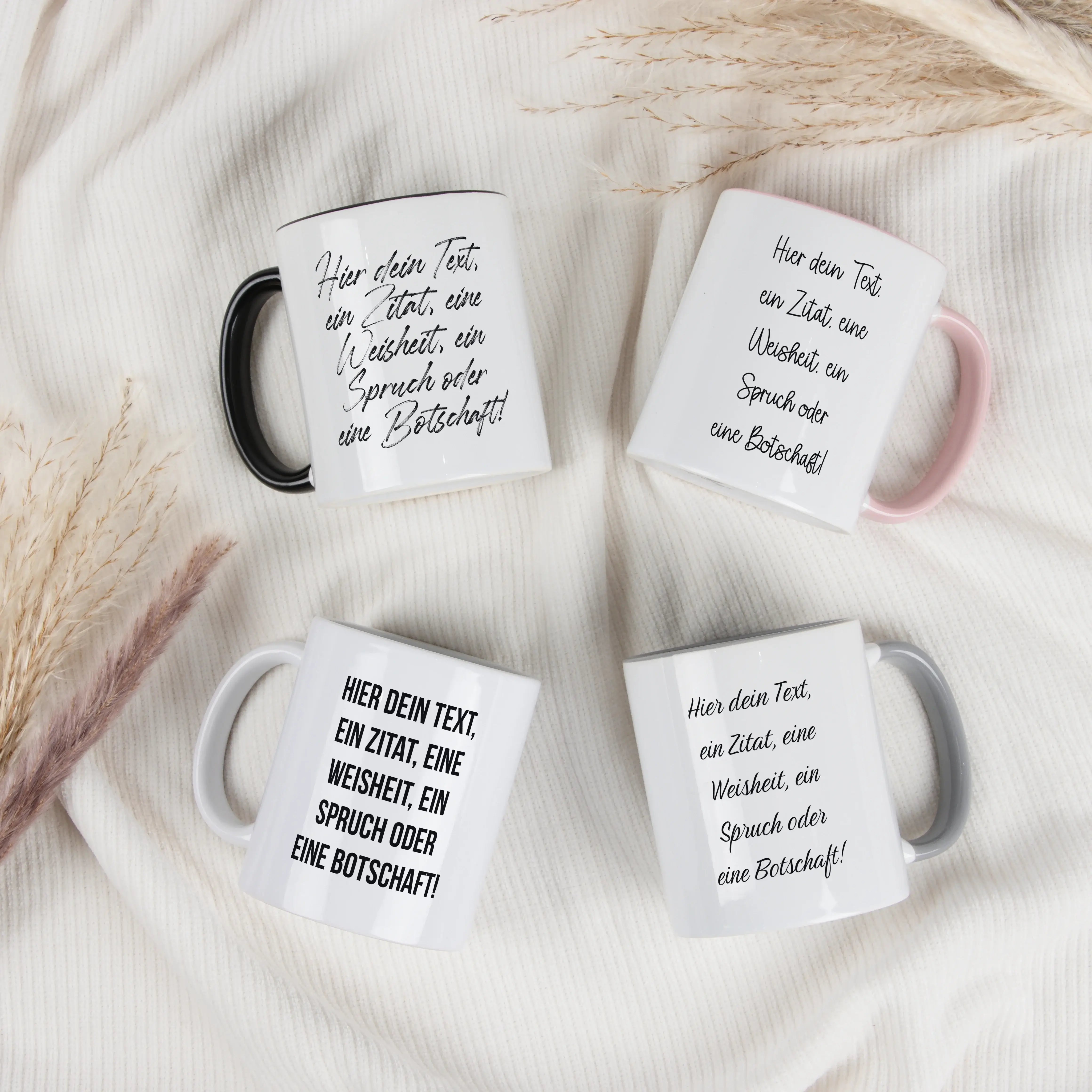 Tasse mit Text-Keramik Tasse-famprints-Tasse mit Text von famprints ist mehr als nur ein Becher für Kaffee oder Tee. Du gestaltest sie mit deinem eigenen Spruch, Namen oder einer persönlichen Botschaft und machst daraus ein echtes Unikat. Ob liebevolle Wo