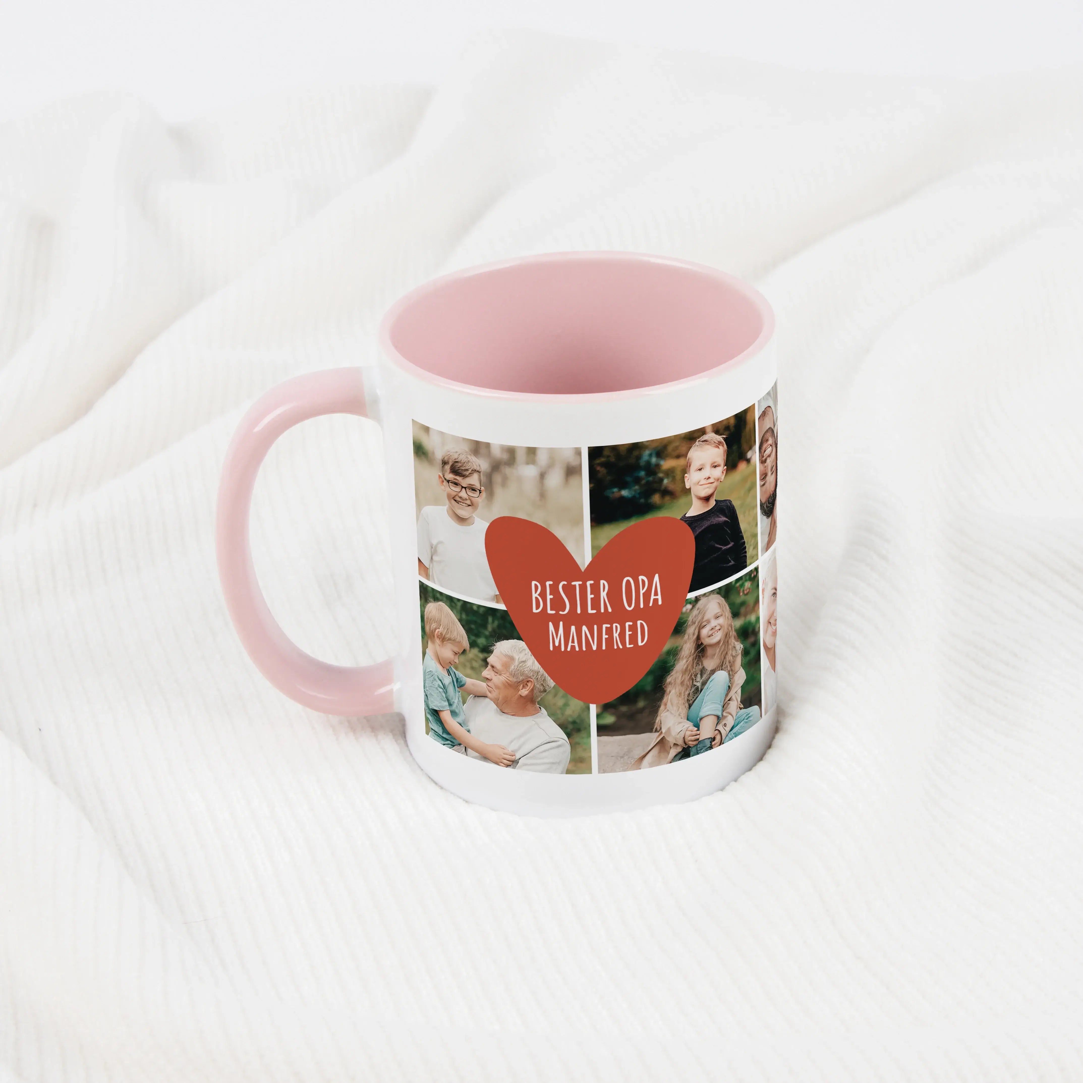 Tasse Foto bester Opa-Keramik Tasse-famprints-Tasse Foto bester Opa ist mehr als nur ein Becher für den Morgenkaffee. Bei famprints gestaltest du eine persönliche Fototasse, die deinem Opa zeigt, wie wichtig er dir ist. Du kannst bis zu 10 eigene Fotos ho