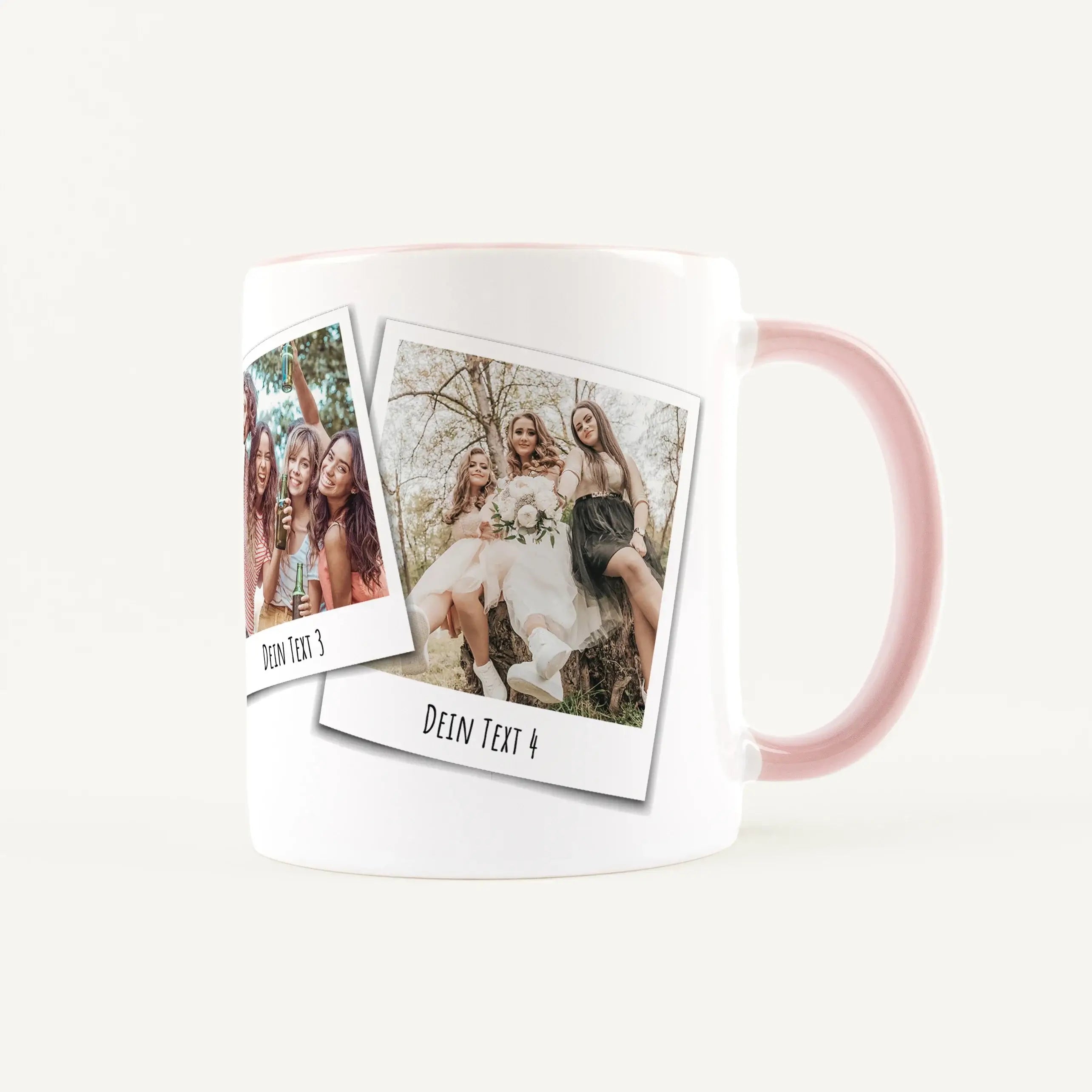 Fototasse Polaroid-Keramik Tasse-famprints-Die Fototasse Polaroid macht aus deinen Lieblingsmomenten ein persönliches Alltagsstück. Auf der Tasse werden bis zu vier deiner Fotos im beliebten Polaroid Stil dargestellt und wirken wie kleine Sofortbilder, di