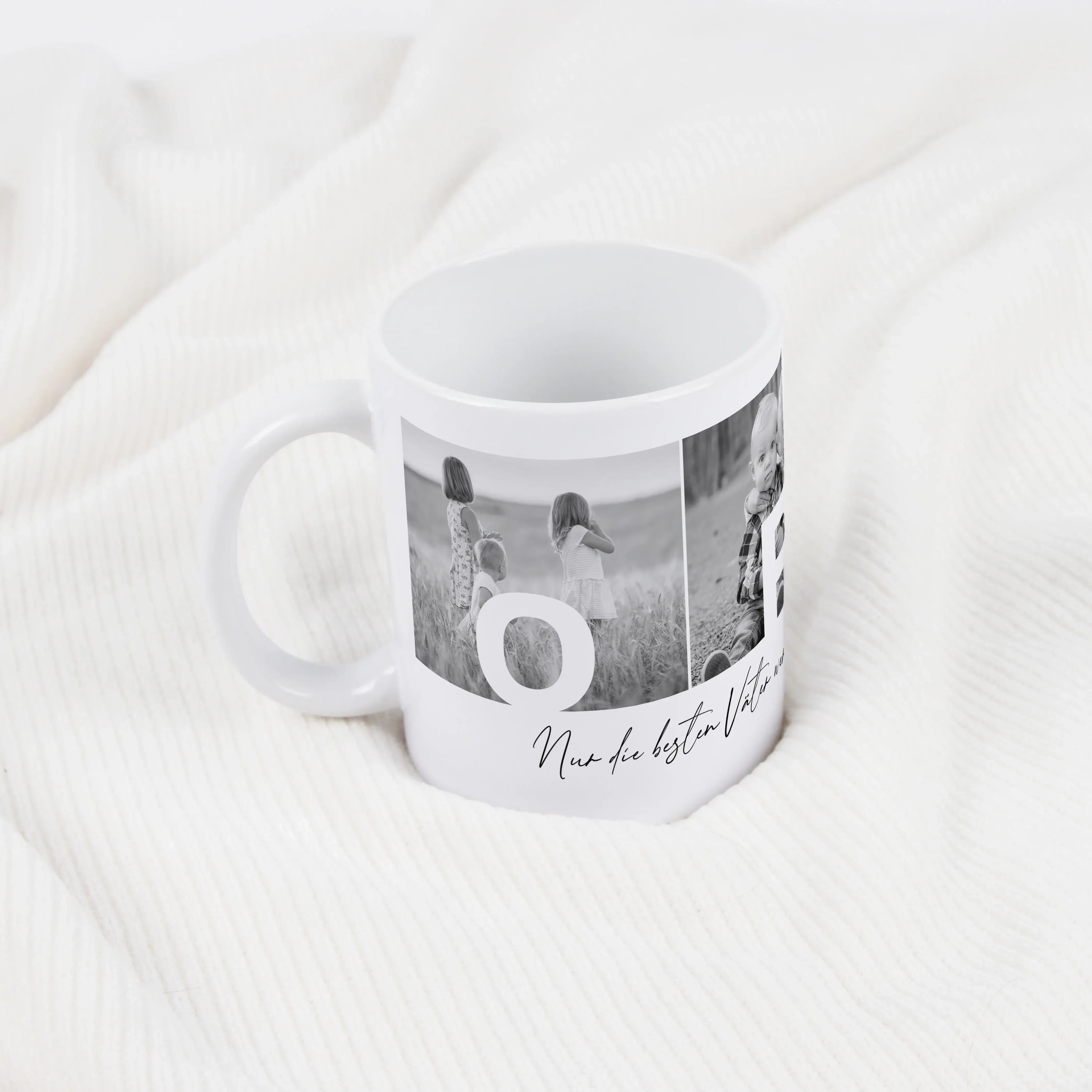 Fototasse Opa-Keramik Tasse-famprints-Die Fototasse Opa von famprints ist eine persönliche Geschenkidee für einen ganz besonderen Menschen. Mit drei eigenen Fotos gestaltest du eine individuelle Opa Tasse, die Erinnerungen sichtbar macht. In jedem Bild er