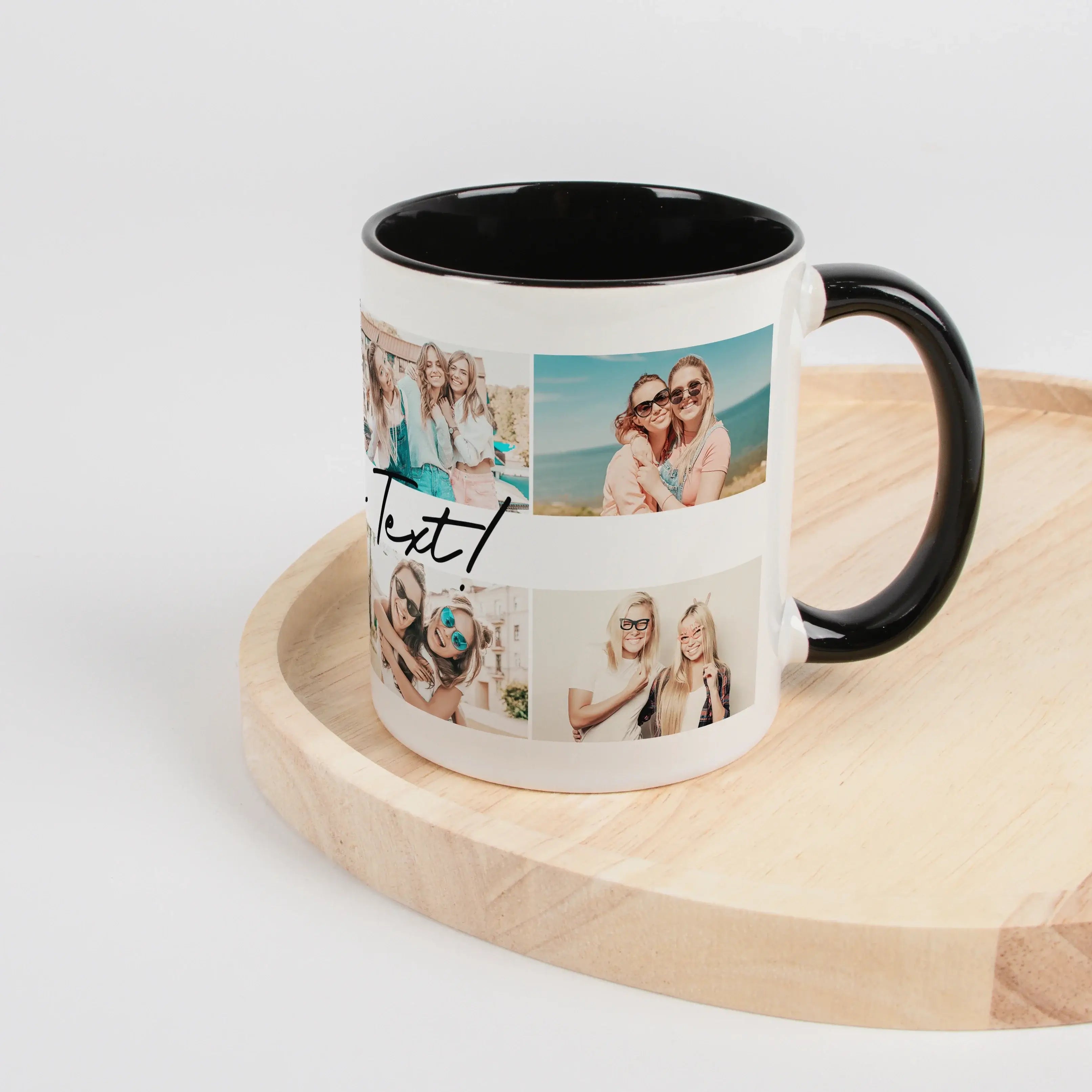 Fototasse Center Text-Keramik Tasse-famprints-Die Fototasse Center Text von famprints ist eine persönliche Tasse, die deine Lieblingsmomente sichtbar macht. Du gestaltest sie mit bis zu 8 Fotos und ergänzt in der Mitte deinen eigenen Text. So entsteht ein