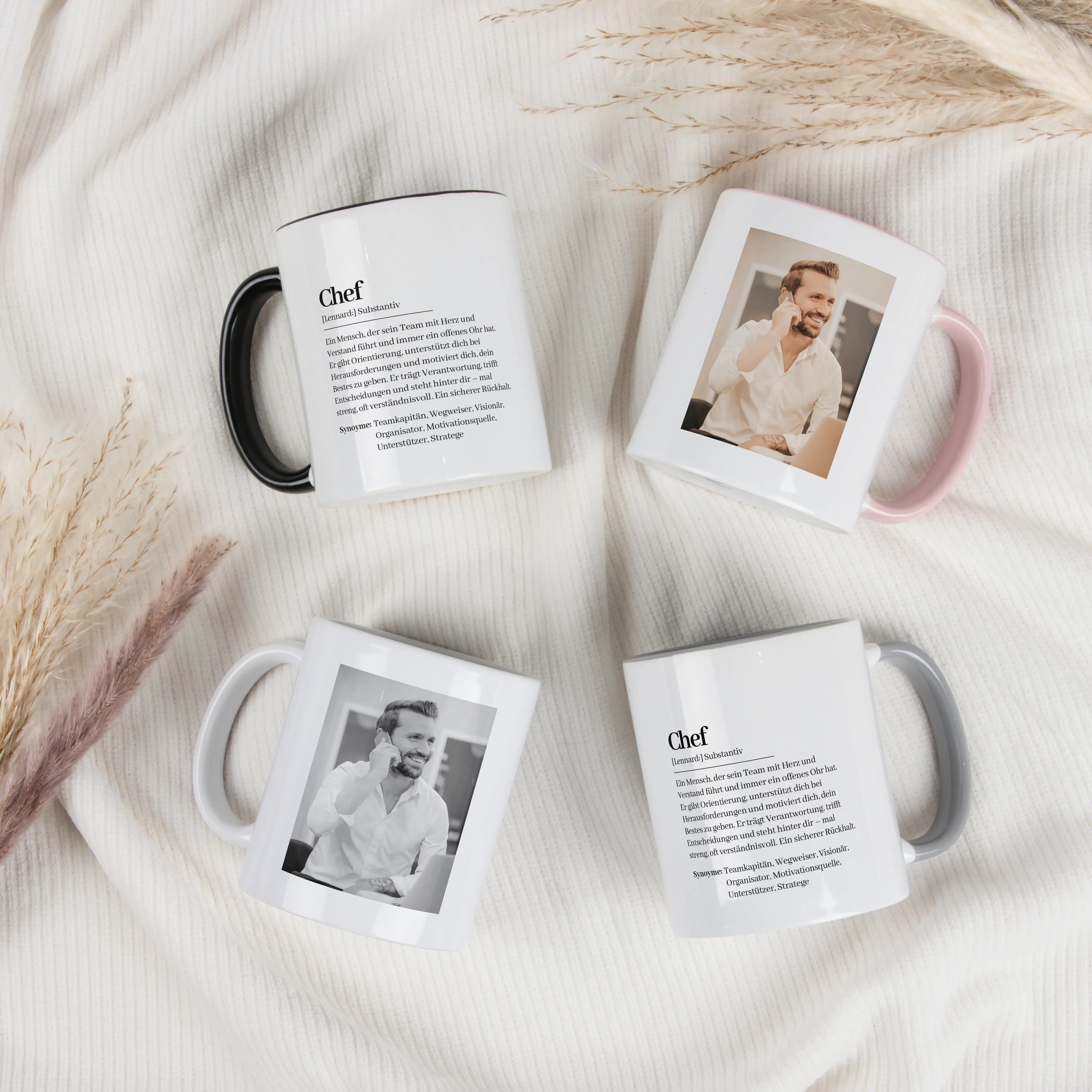 Tasse Definition Chef-Keramik Tasse-famprints-Die Tasse Definition Chef ist eine persönliche Geschenkidee für alle, die ihrem Chef auf besondere Weise Danke sagen möchten. Das Design im liebevollen Duden Stil verbindet eine charmante Definition mit deiner