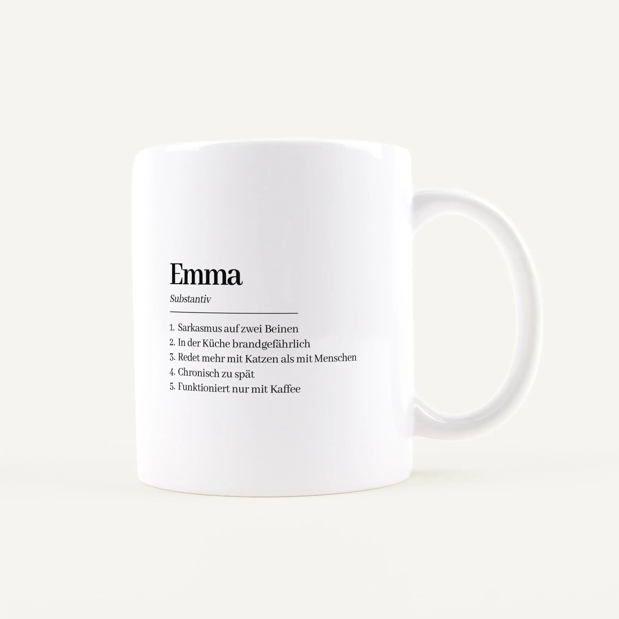 Namen Tasse Definition-Keramik Tasse-famprints-Die Namen Tasse Definition ist mehr als nur eine Tasse für Kaffee oder Tee. Du gestaltest hier eine persönliche Tasse mit Namen, die genau zu einem Menschen passt, den du überraschen möchtest. Unter dem Namen