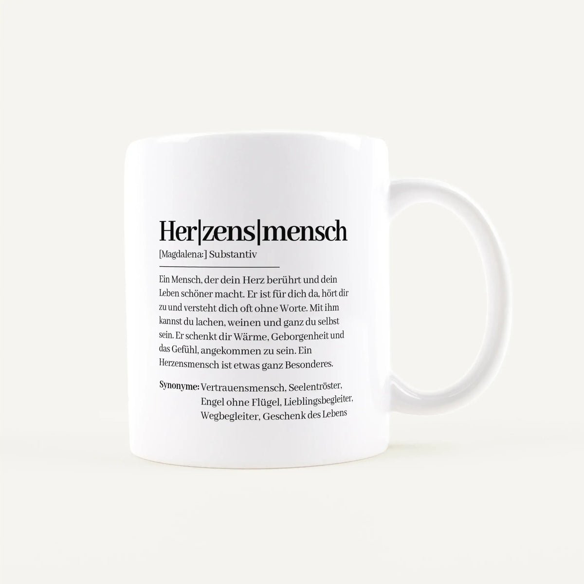 Tasse Definition Herzensmensch - Keramik Tasse - Personalisiertes Geschenk