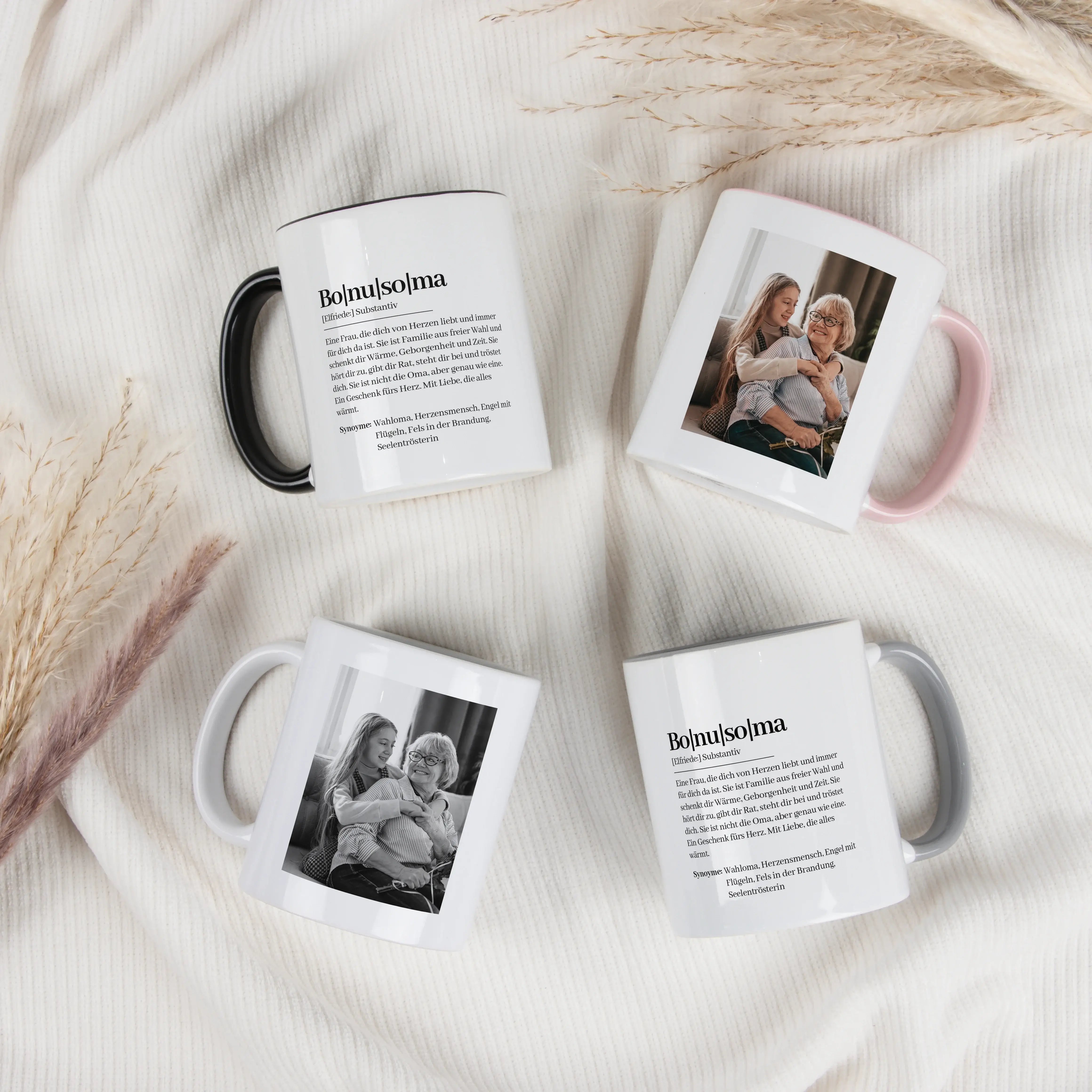 Tasse Definition Bonusoma-Keramik Tasse-famprints-Mit der Tasse Definition Bonusoma schenkst du keine Kleinigkeit, sondern eine persönliche Botschaft, die im Alltag immer wieder Freude macht. Das Design im Duden Stil beschreibt die Bonusoma auf liebevolle