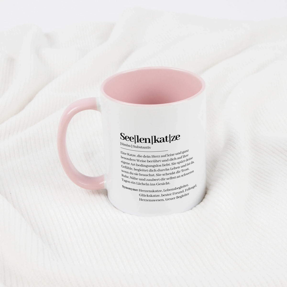 Keramik Tasse - Tasse Definition Seelenkatze - personalisiert