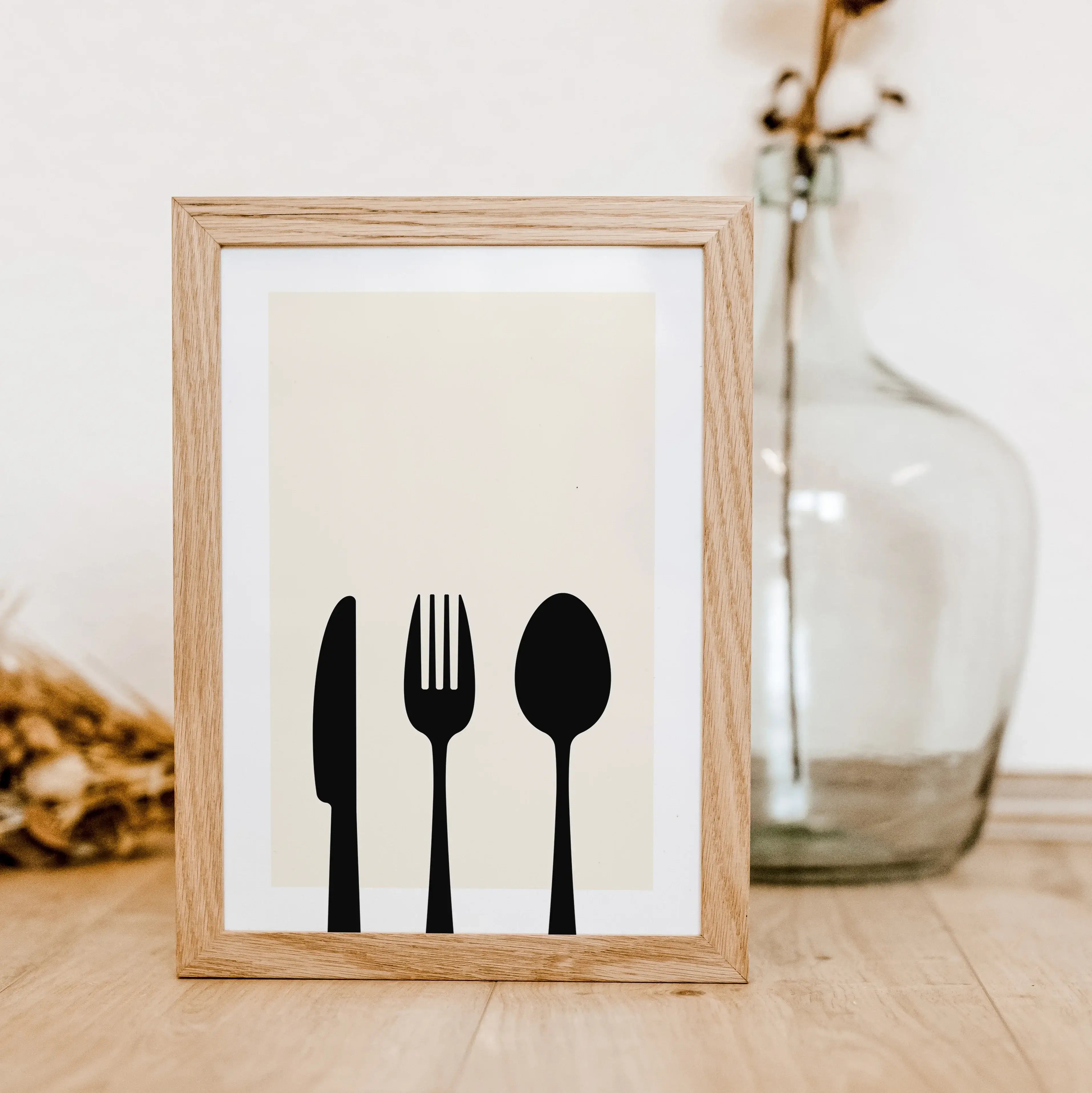 Küchenposter 'Besteck'-famprints-Poster-Ein Küchenposter ist eine einfache aber effektive Art, deine Küchenwand zu dekorieren. Das Küchenposter 'Besteck' ist eine hervorragende Möglichkeit, deinen Kochbereich stilvoller und auffälliger zu gestalten. Unser