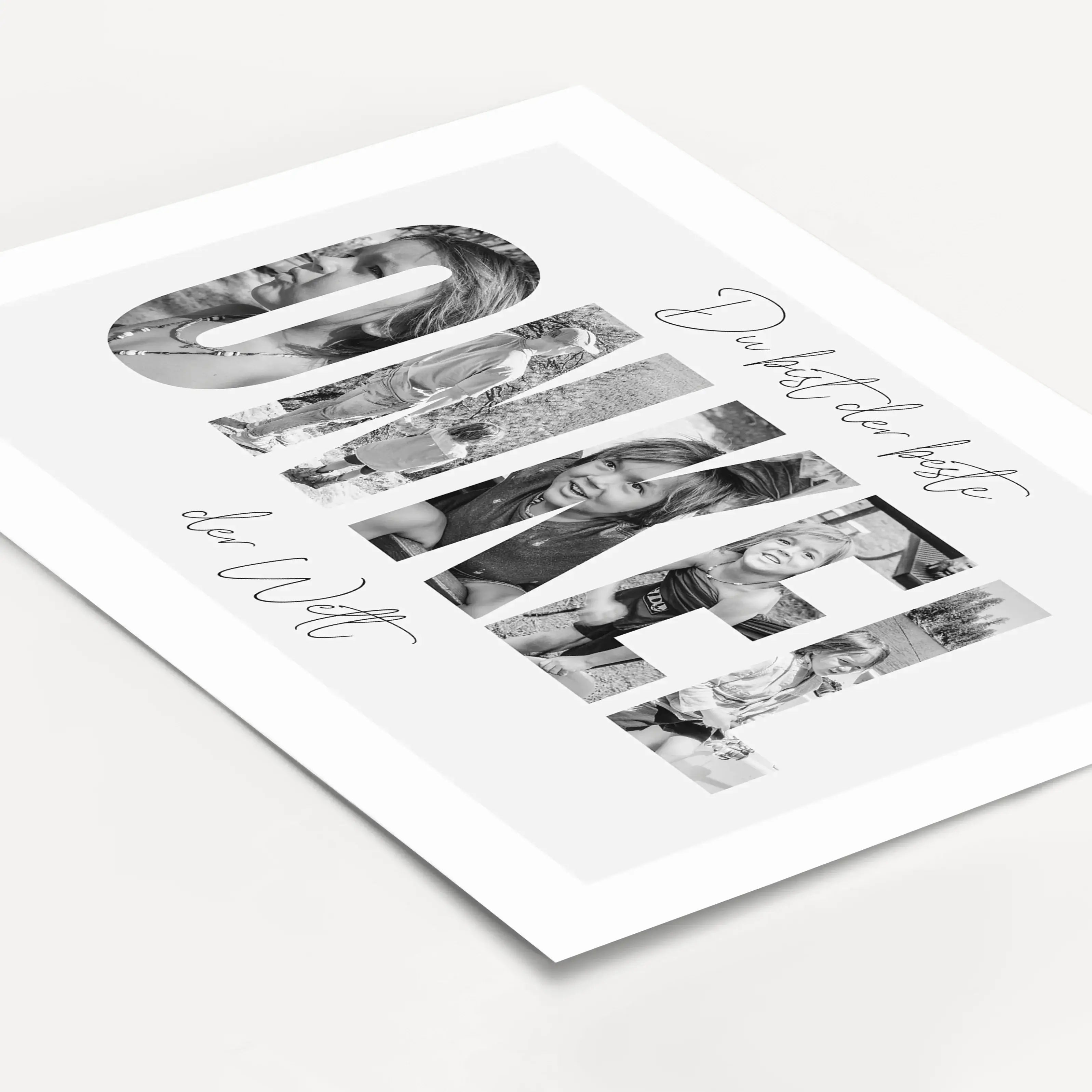 Bester Onkel Poster-famprints-Personalisiertes Poster-Das “Bester Onkel Poster” ist das ideale Geschenk für deinen lieben Onkel! Mit dicken Buchstaben geschrieben, kannst du hinter jedem Buchstaben ein persönliches Foto platzieren und so ein einzigartiges