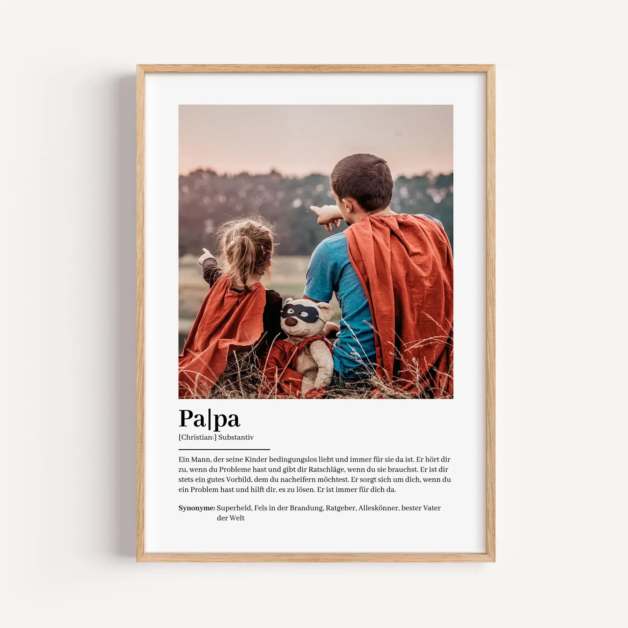 Papa Definition Poster mit Foto-famprints-Personalisiertes Poster-Auf dem Papa Definition Poster mit Foto findest du unsere Definition von einem liebevollen Vater. Das Poster kannst du mit dem Vornamen deines Vaters und einem persönlichen Foto personalisi