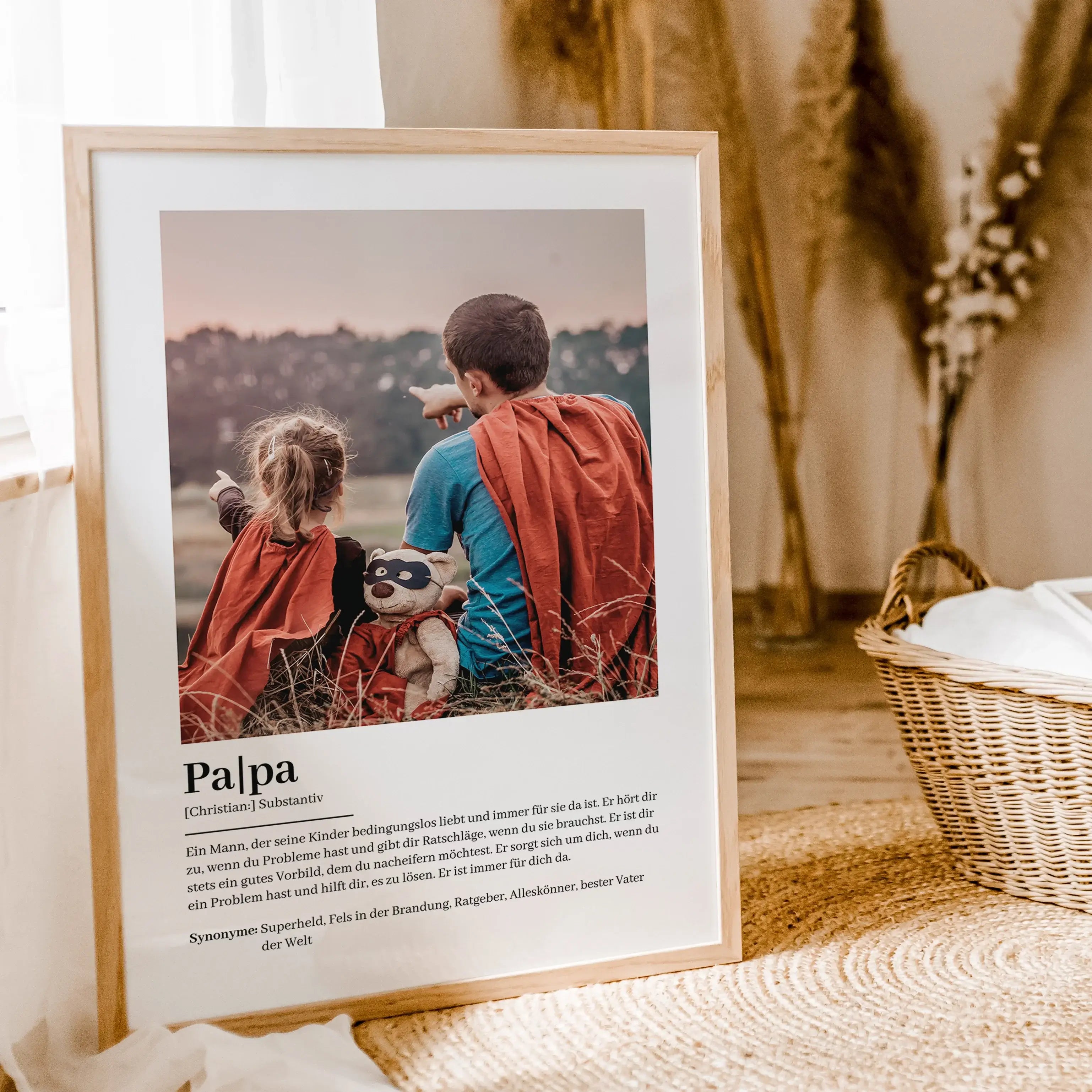 Papa Definition Poster mit Foto-famprints-Personalisiertes Poster-Auf dem Papa Definition Poster mit Foto findest du unsere Definition von einem liebevollen Vater. Das Poster kannst du mit dem Vornamen deines Vaters und einem persönlichen Foto personalisi