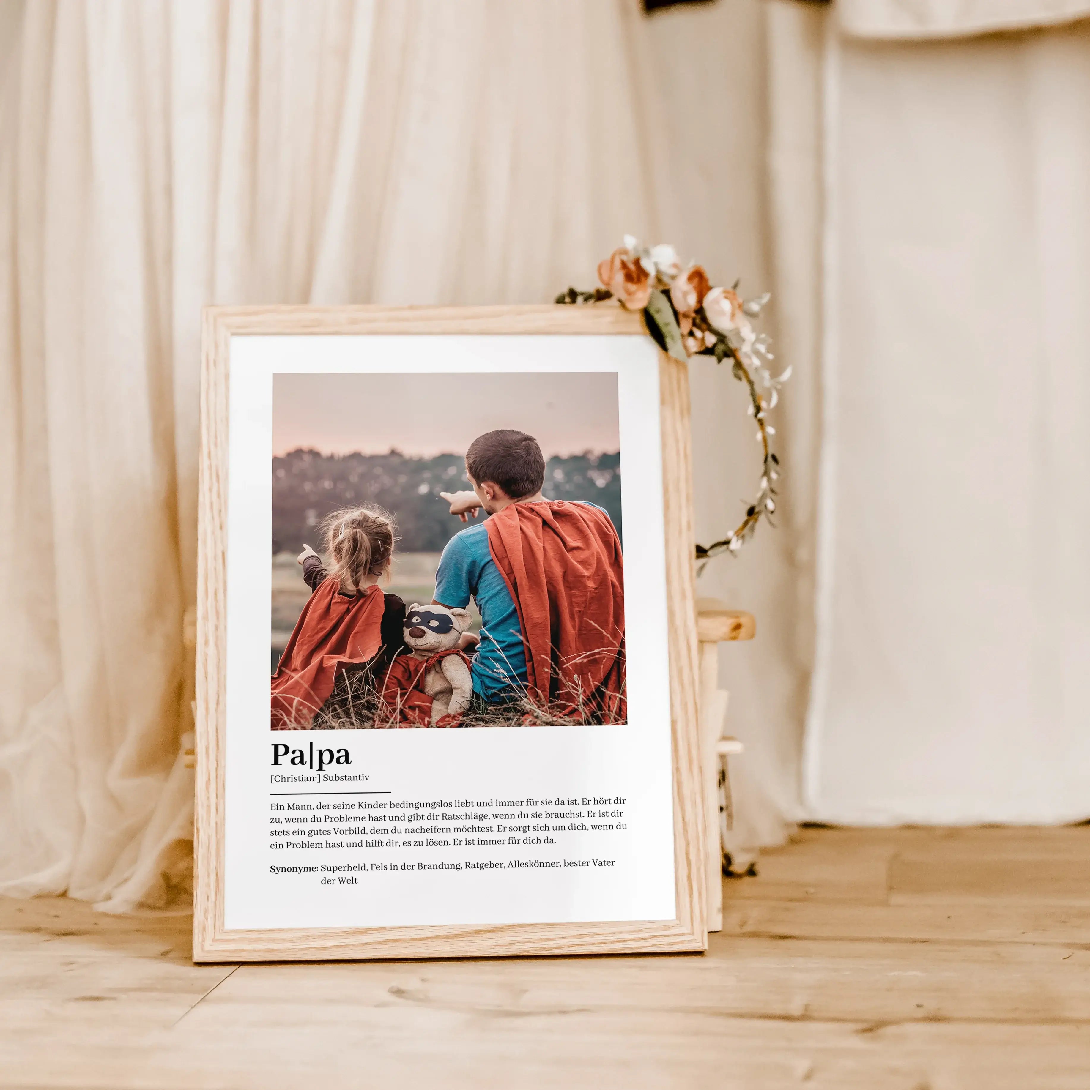 Papa Definition Poster mit Foto-famprints-Personalisiertes Poster-Auf dem Papa Definition Poster mit Foto findest du unsere Definition von einem liebevollen Vater. Das Poster kannst du mit dem Vornamen deines Vaters und einem persönlichen Foto personalisi