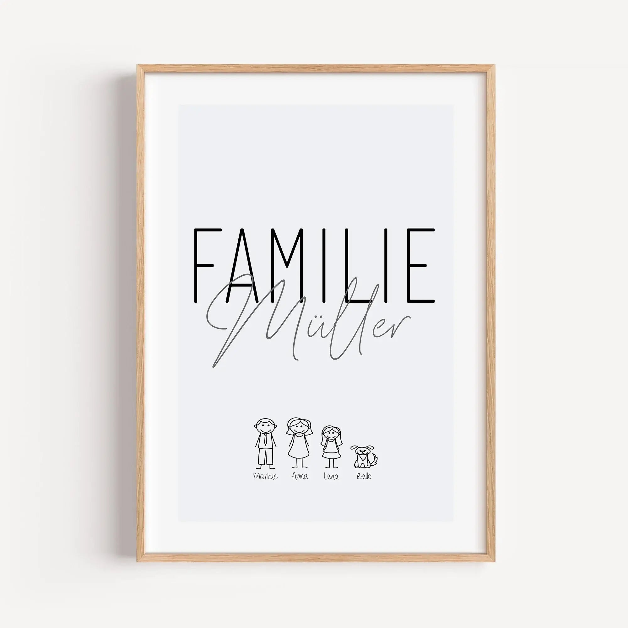 Familienposter Doodle-Personalisiertes Poster-famprints-Das Familienposter Doodle von famprints ist eine liebevolle Art, deine Familie sichtbar zu machen und dein Zuhause persönlich zu gestalten. Im charmanten Doodle Stil werden alle Familienmitglieder al