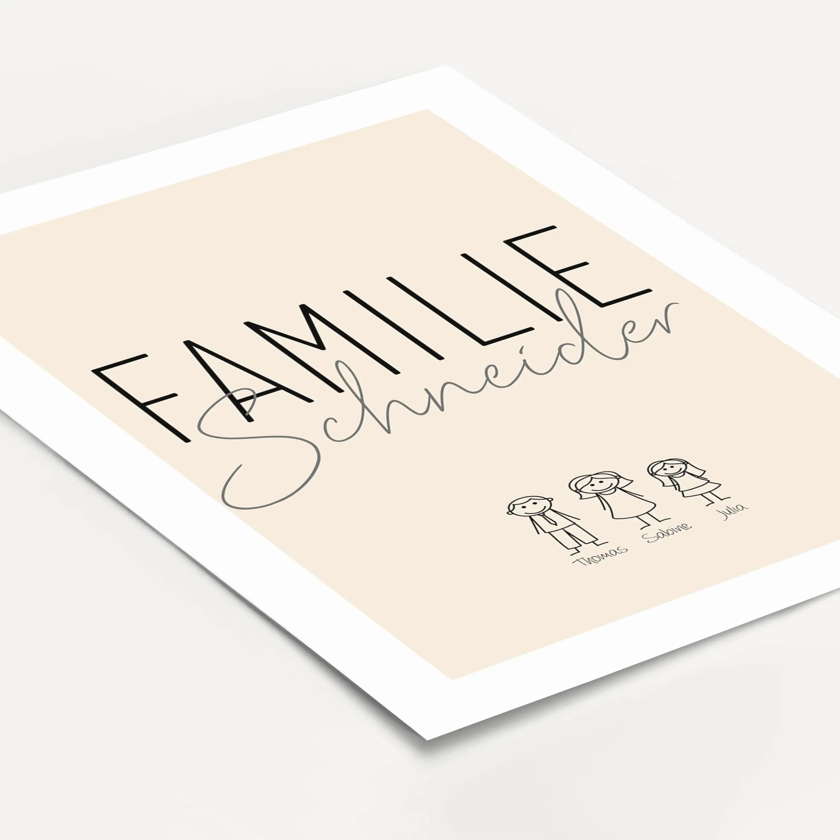 Familienposter Doodle-Personalisiertes Poster-famprints-Das Familienposter Doodle von famprints ist eine liebevolle Art, deine Familie sichtbar zu machen und dein Zuhause persönlich zu gestalten. Im charmanten Doodle Stil werden alle Familienmitglieder al
