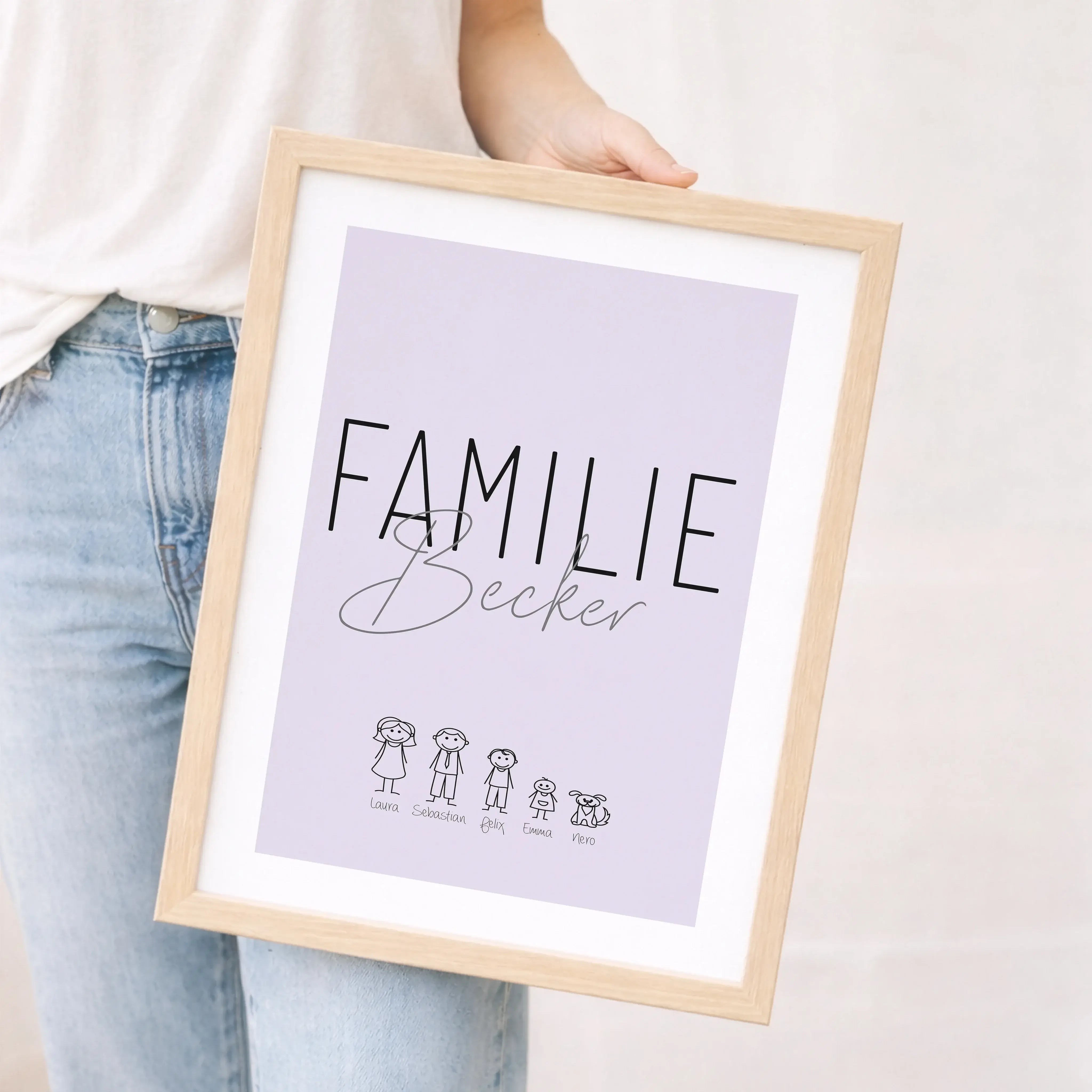 Familienposter Doodle-Personalisiertes Poster-famprints-Das Familienposter Doodle von famprints ist eine liebevolle Art, deine Familie sichtbar zu machen und dein Zuhause persönlich zu gestalten. Im charmanten Doodle Stil werden alle Familienmitglieder al