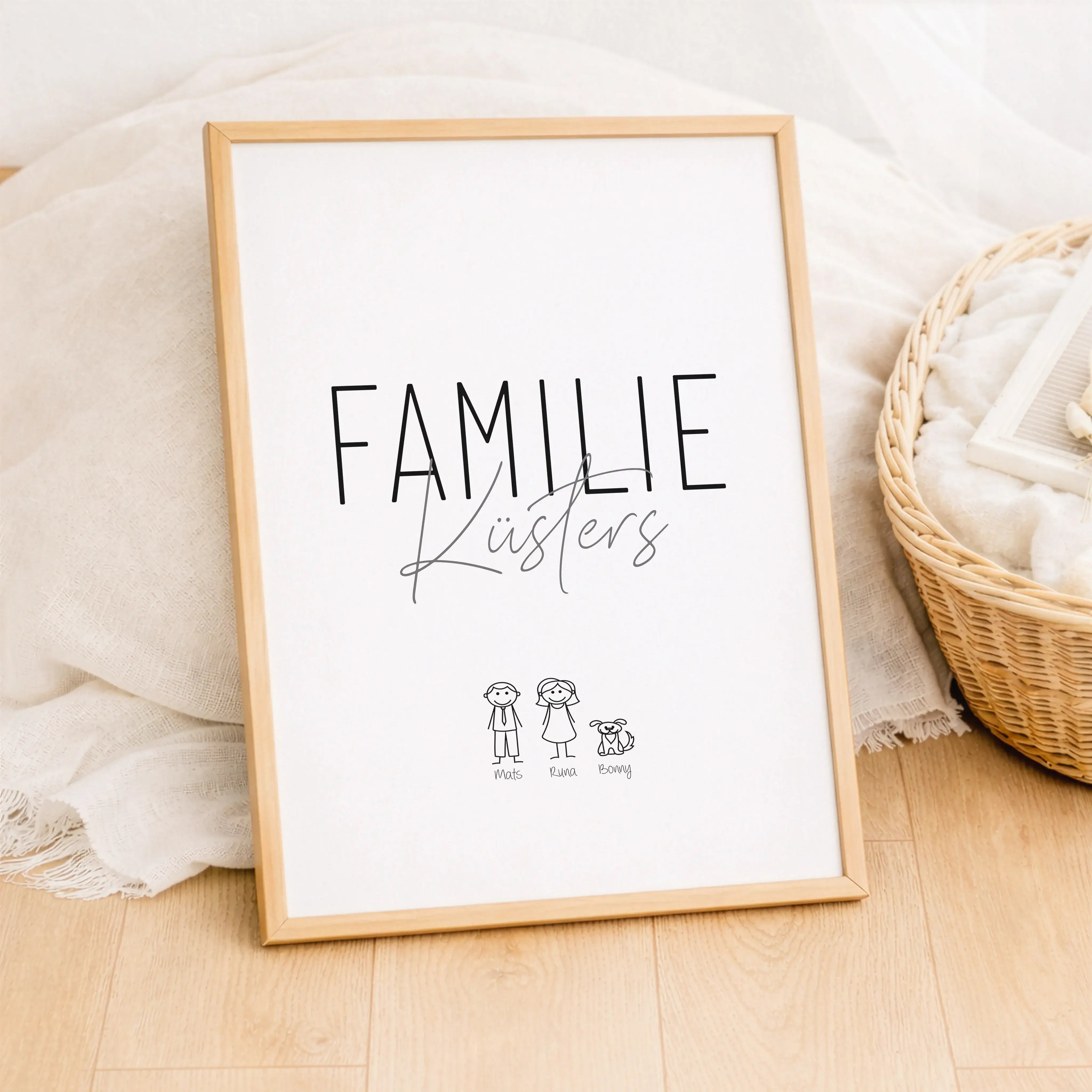 Familienposter Doodle-Personalisiertes Poster-famprints-Das Familienposter Doodle von famprints ist eine liebevolle Art, deine Familie sichtbar zu machen und dein Zuhause persönlich zu gestalten. Im charmanten Doodle Stil werden alle Familienmitglieder al
