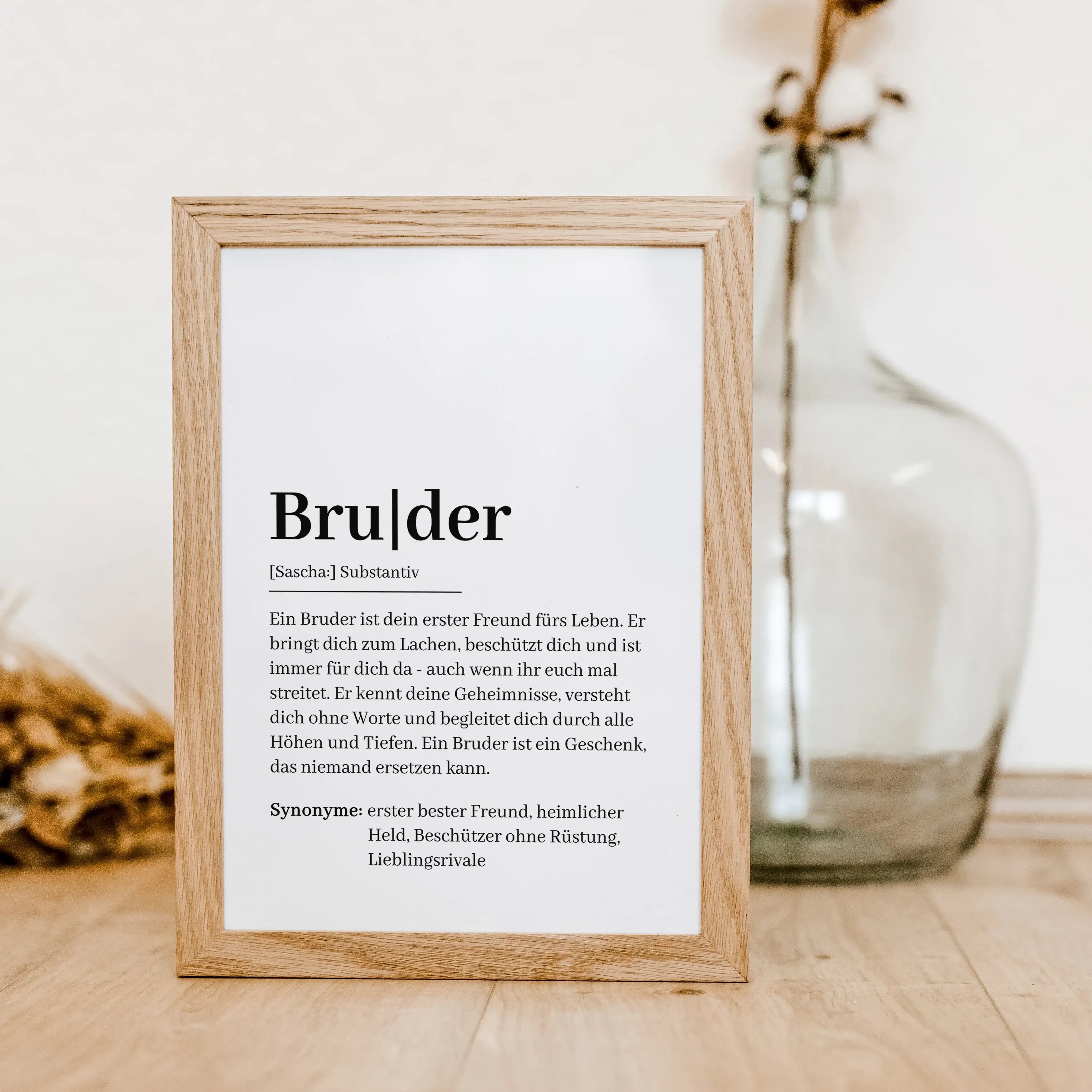 Bruder Definition Poster-Personalisiertes Poster-famprints-Suchst du nach einem besonderen Geschenk für deinen Bruder? Unser Bruder Definition Poster ist die perfekte Wahl, um ihm auf liebevolle Weise zu zeigen, wie einzigartig er für dich ist. Dieses Pos