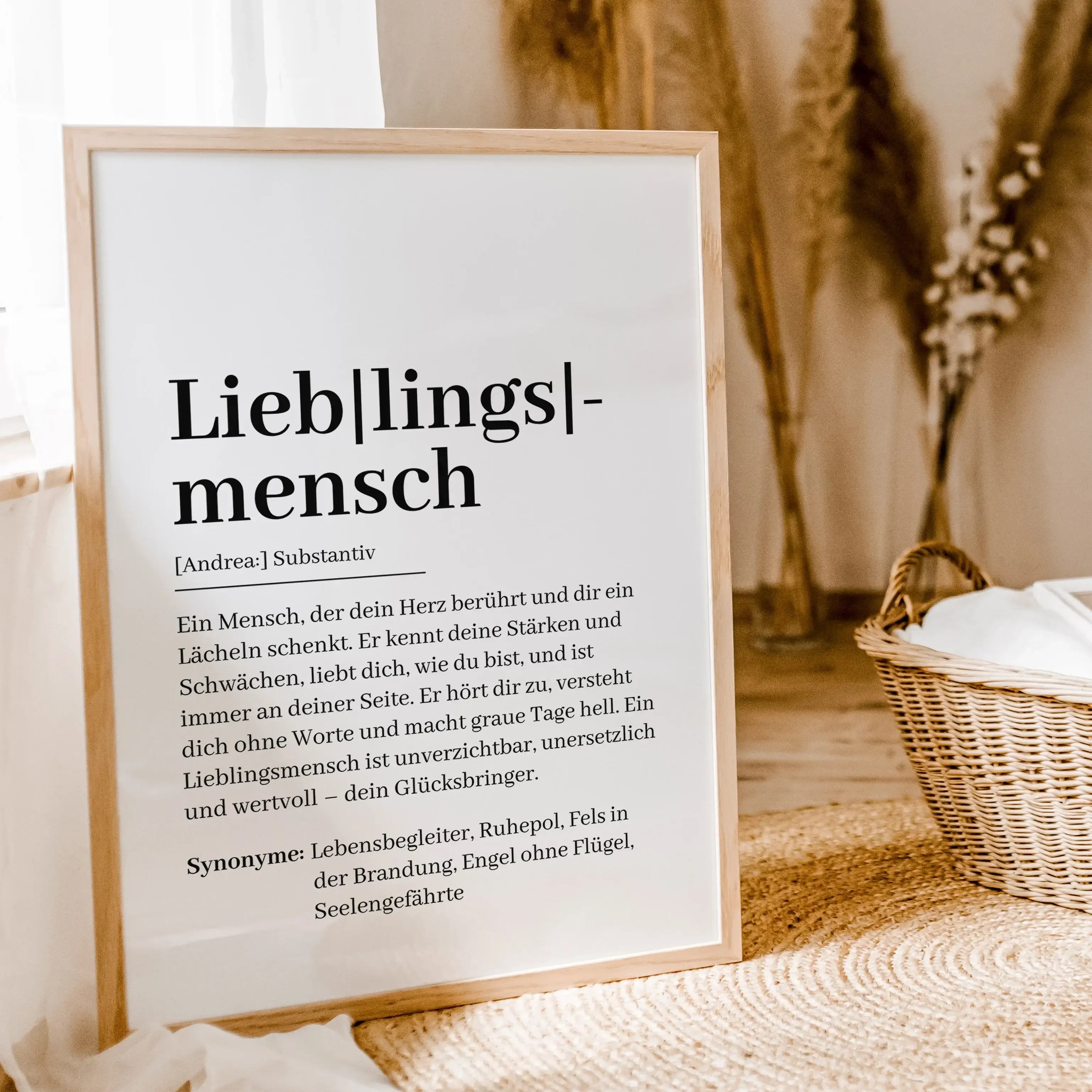 Lieblingsmensch Definition Poster-famprints-Personalisiertes Poster-Suchst du nach einem einzigartigen Geschenk, das von Herzen kommt? Unser Lieblingsmensch Definition Poster ist genau das Richtige! Dieses liebevoll gestaltete Poster zeigt auf besondere W