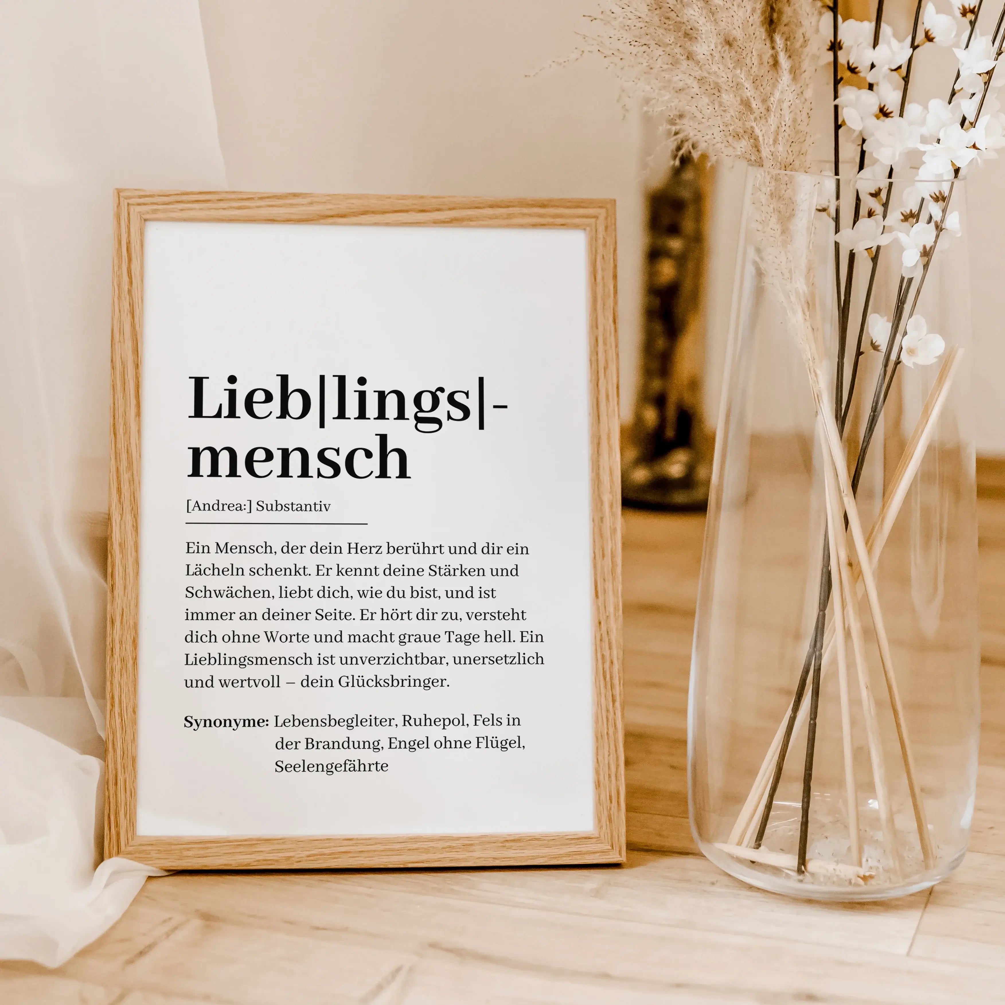 Lieblingsmensch Definition Poster-famprints-Personalisiertes Poster-Suchst du nach einem einzigartigen Geschenk, das von Herzen kommt? Unser Lieblingsmensch Definition Poster ist genau das Richtige! Dieses liebevoll gestaltete Poster zeigt auf besondere W