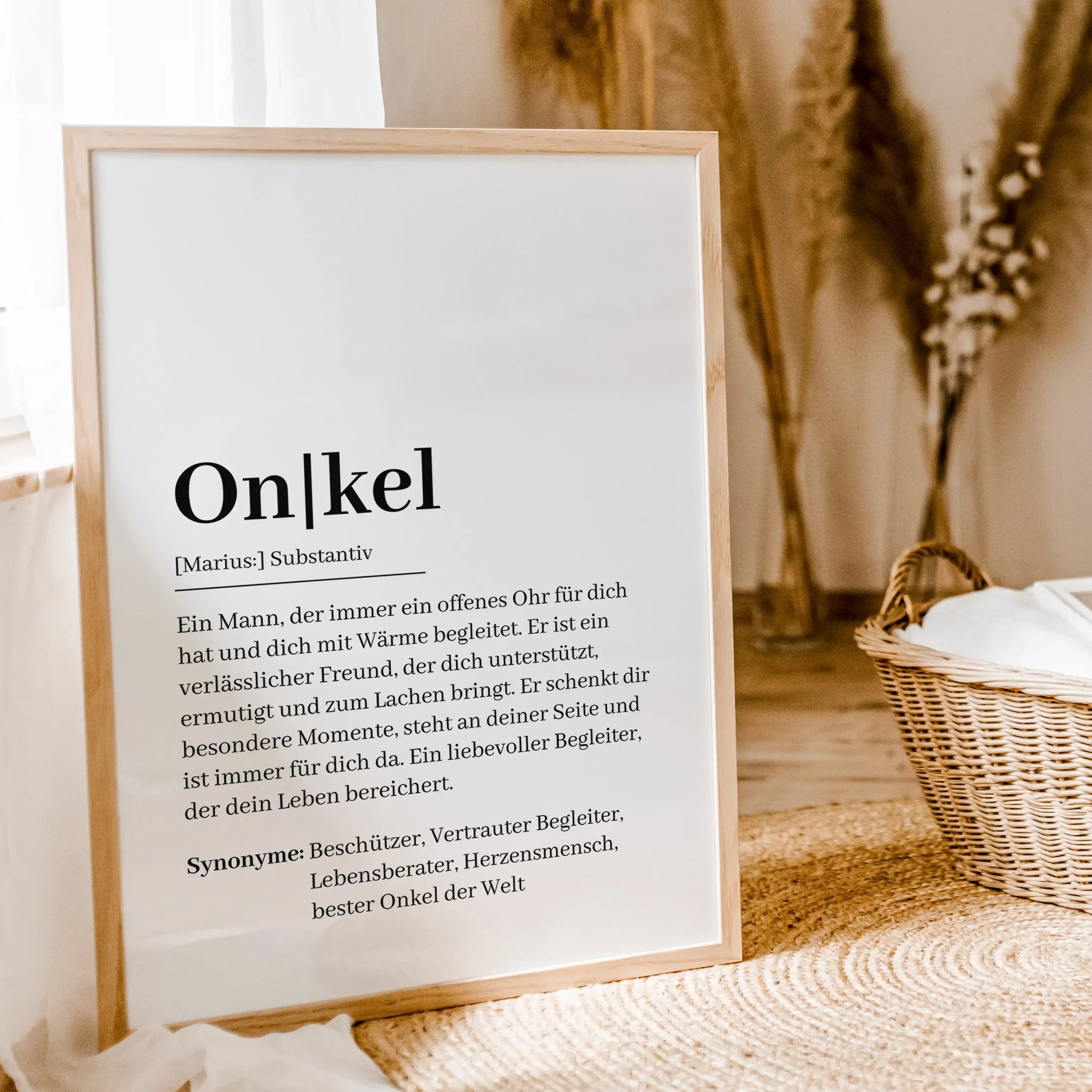Onkel Definition Poster-famprints-Personalisiertes Poster-Suchst du nach einem einzigartigen Geschenk für deinen Onkel? Unser Onkel Definition Poster ist die perfekte Wahl! Dieses liebevoll gestaltete Poster zeigt auf besondere Weise, wie ein Onkel wirkli