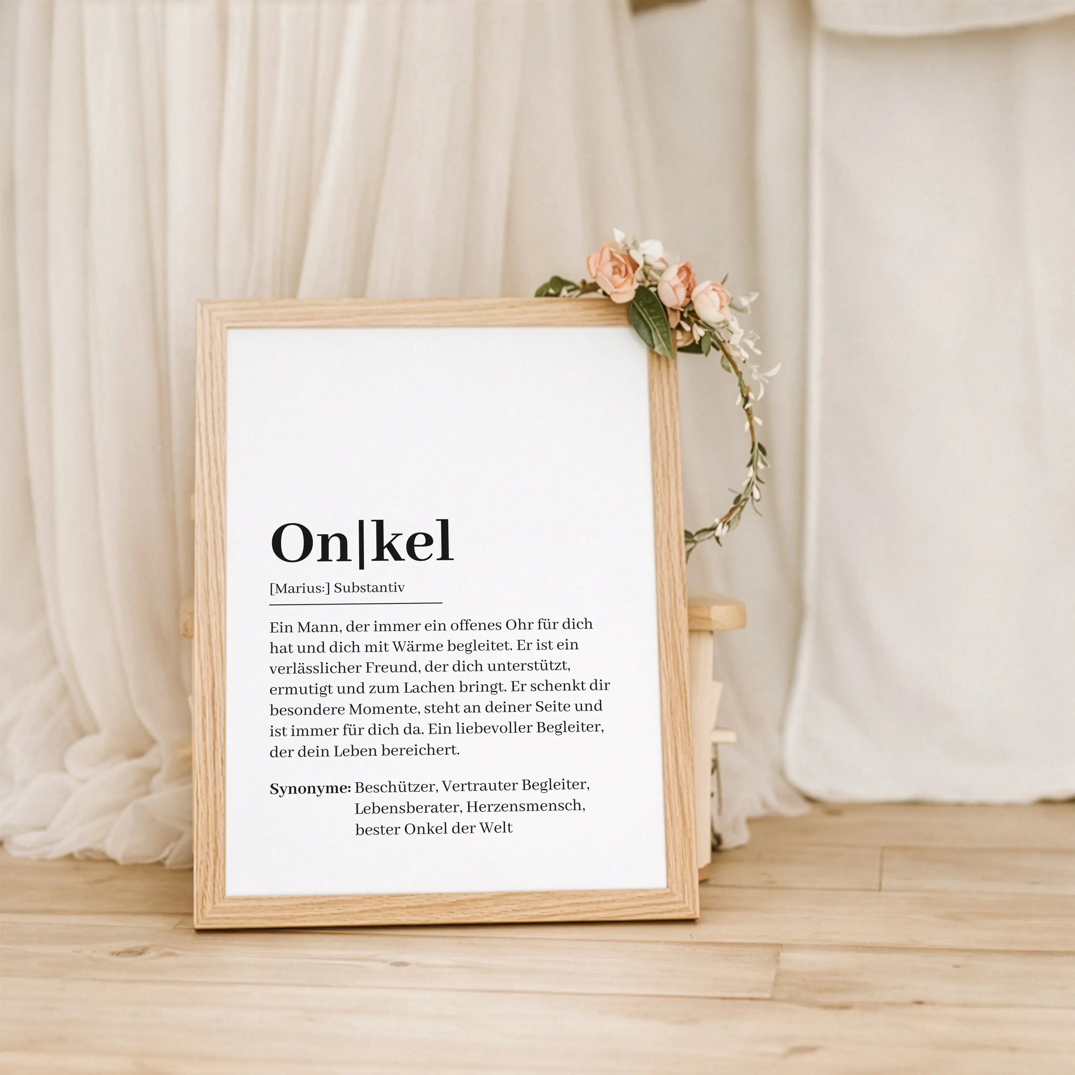 Onkel Definition Poster-Personalisiertes Poster-famprints-Das Onkel Definition Poster von famprints ist ein persönliches Geschenk, das zeigt, was einen Onkel wirklich ausmacht. Die moderne Definition im Stil eines Wörterbuchs verbindet Wertschätzung, Humo