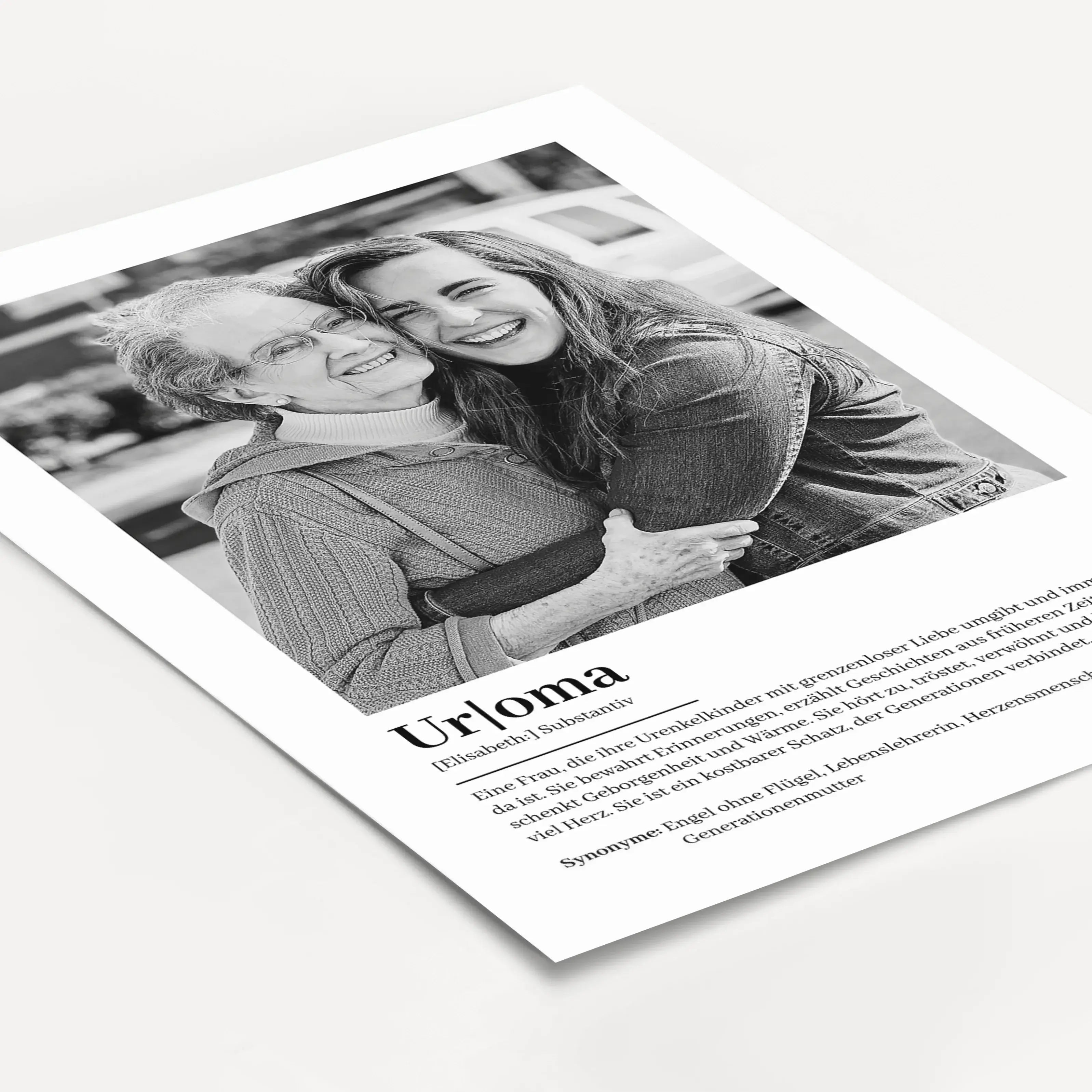 Uroma Definition Poster mit Foto-Personalisiertes Poster-famprints-Suchst du nach einem besonderen Geschenk für deine Uroma? Unser Uroma Definition Poster mit Foto ist die perfekte Wahl! Dieses liebevoll gestaltete Poster zeigt auf einzigartige Weise, was