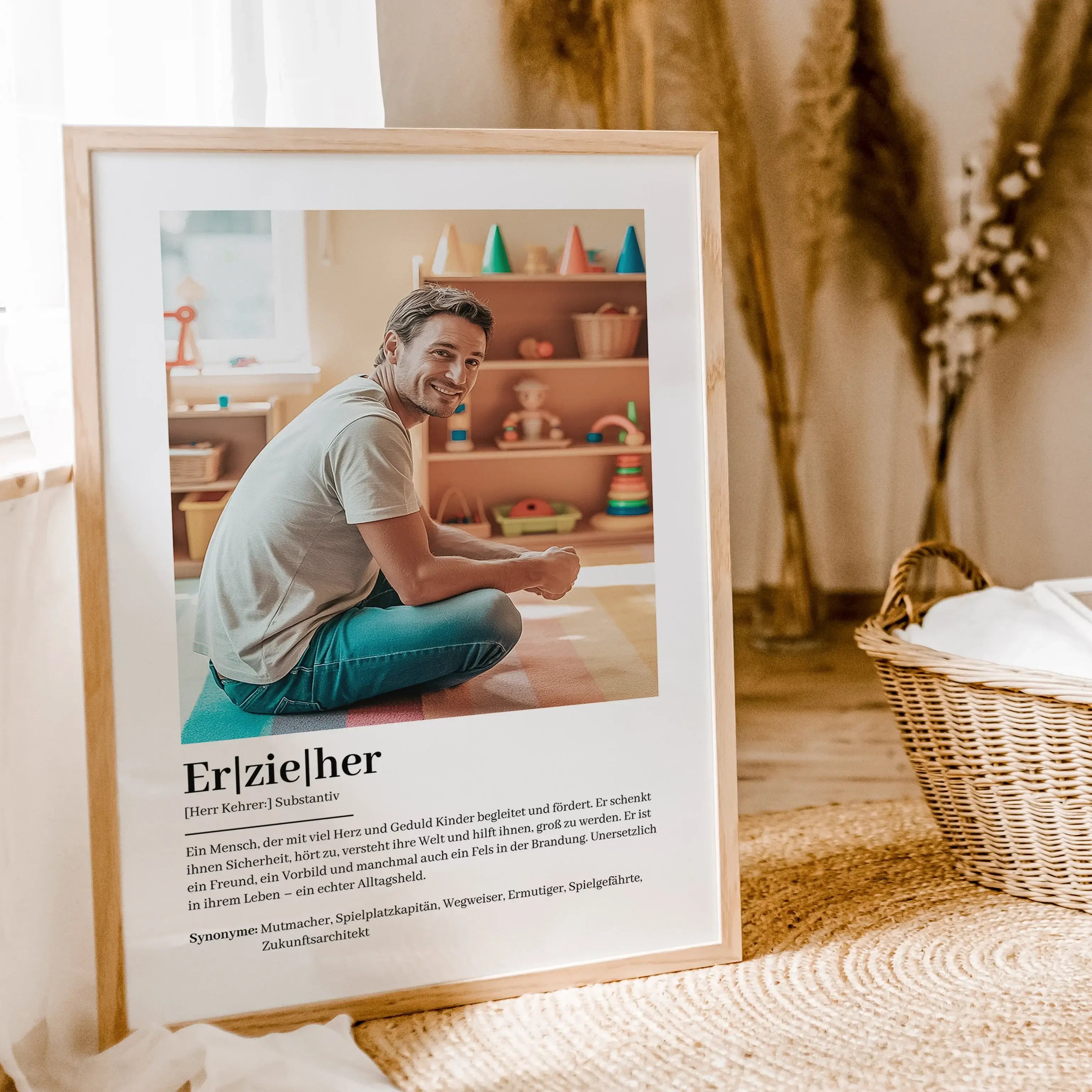Erzieher Definition Poster mit Foto-Personalisiertes Poster-famprints-Suchst du ein besonderes Geschenk für deinen Erzieher? Unser Erzieher Definition Poster mit Foto ist die perfekte Wahl! Dieses liebevoll gestaltete Poster zeigt auf einzigartige Weise,