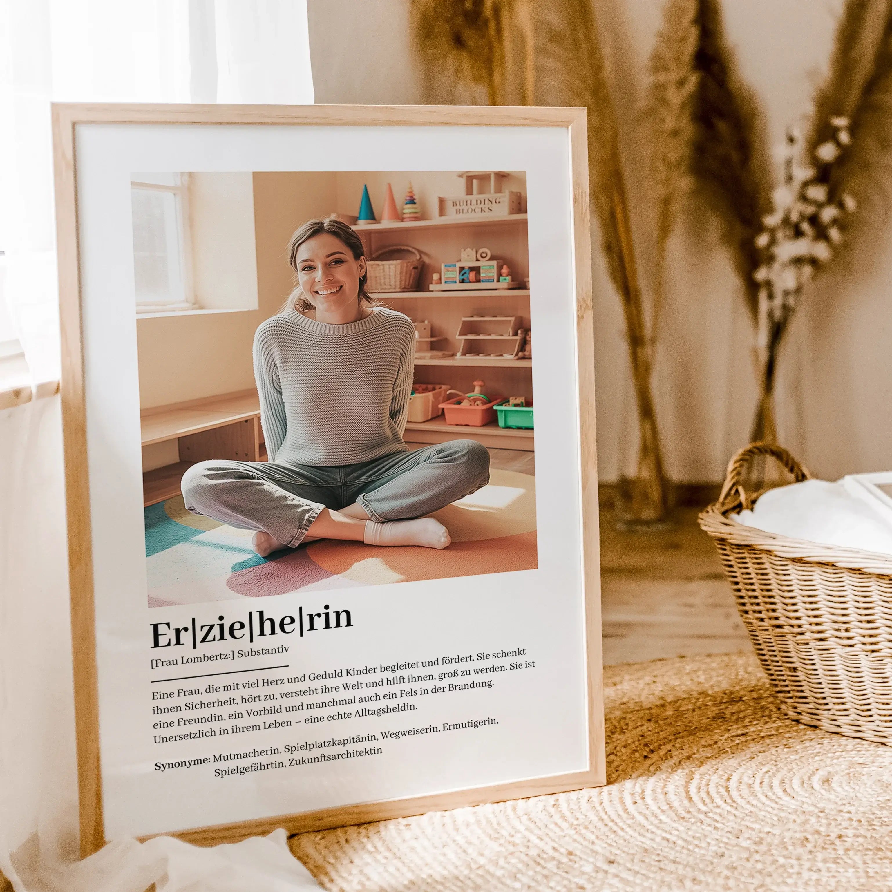 Erzieherin Definition Poster mit Foto-Personalisiertes Poster-famprints-Suchst du nach einem besonderen Geschenk für deine Erzieherin? Unser Erzieherin Definition Poster mit Foto ist die perfekte Wahl! Dieses liebevoll gestaltete Poster zeigt auf einzigar
