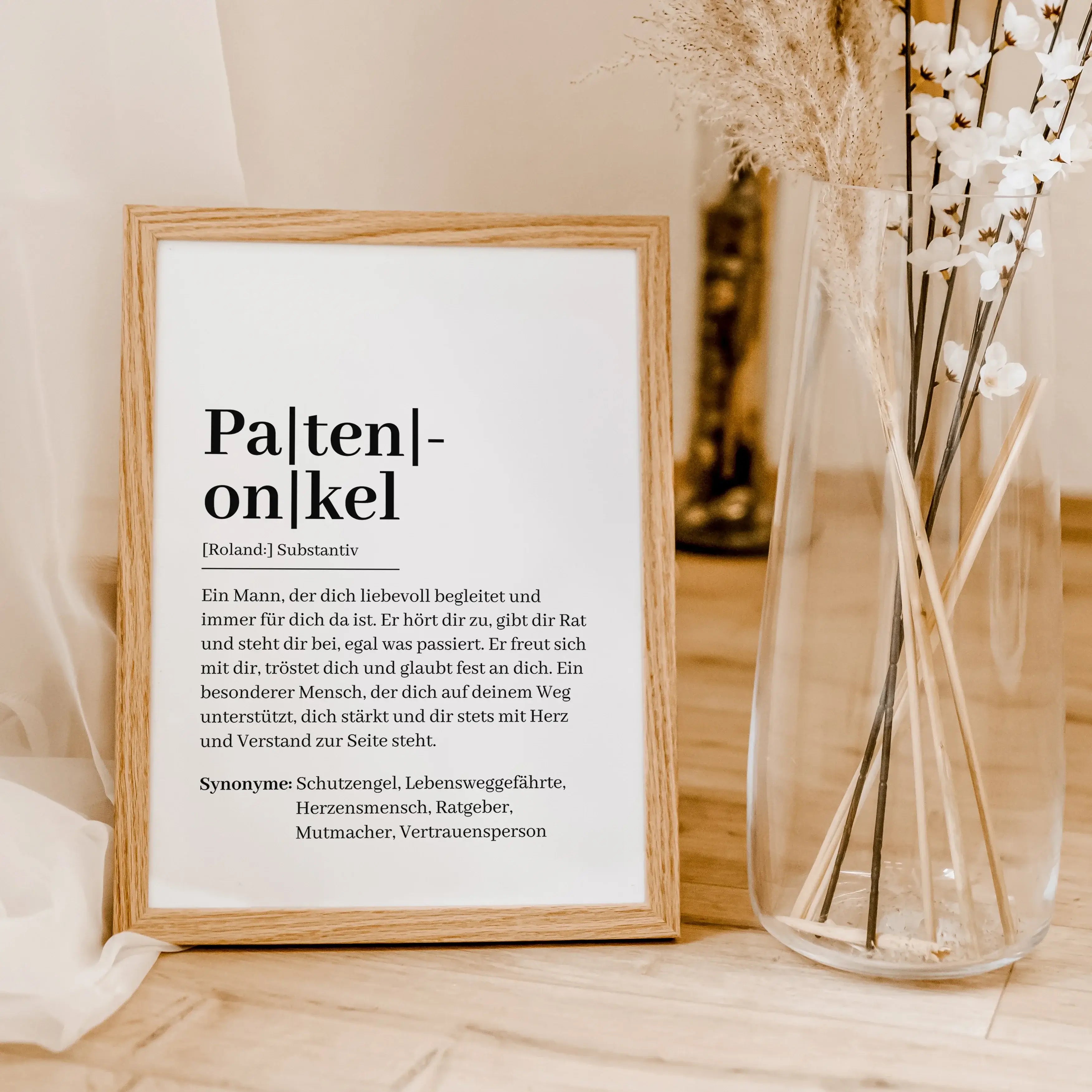 Patenonkel Definition Poster-Personalisiertes Poster-famprints-Suchst du nach einem besonderen Geschenk für deinen Patenonkel? Unser Patenonkel Definition Poster ist genau das Richtige! Dieses liebevoll gestaltete Poster zeigt auf einzigartige Weise, was