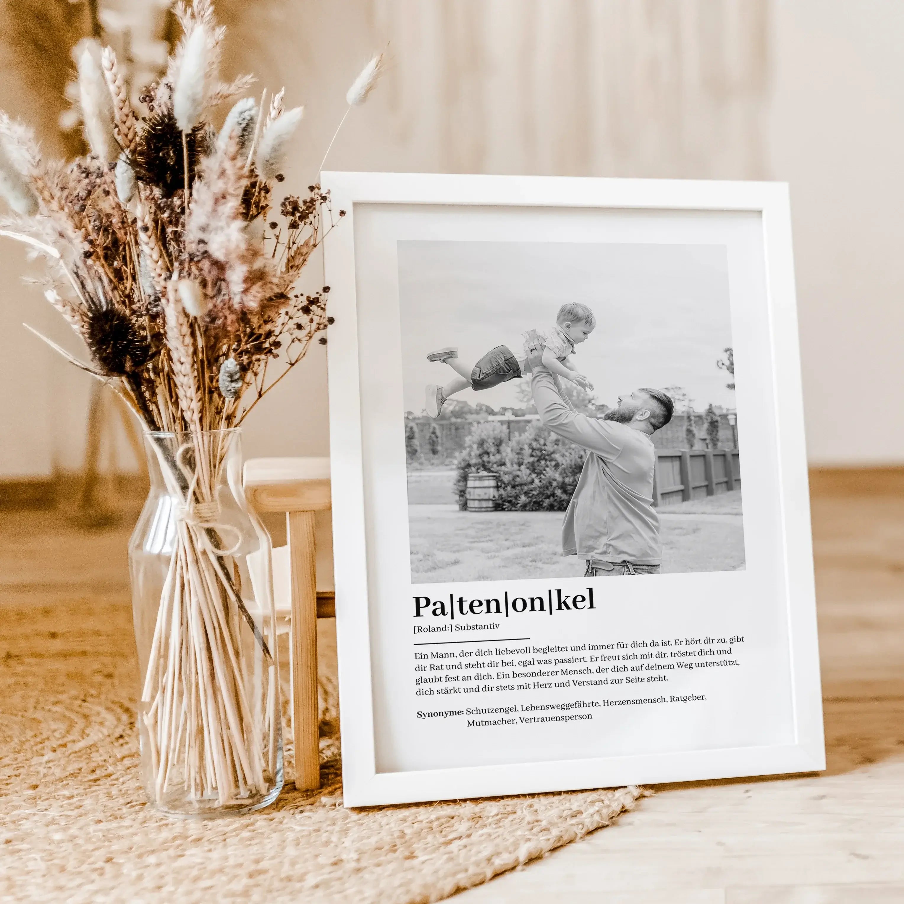 Patenonkel Definition Poster mit Foto-Personalisiertes Poster-famprints-Suchst du nach einem einzigartigen Geschenk für deinen Patenonkel? Unser Patenonkel Definition Poster mit Foto ist die perfekte Wahl! Dieses liebevoll gestaltete Poster zeigt auf beso
