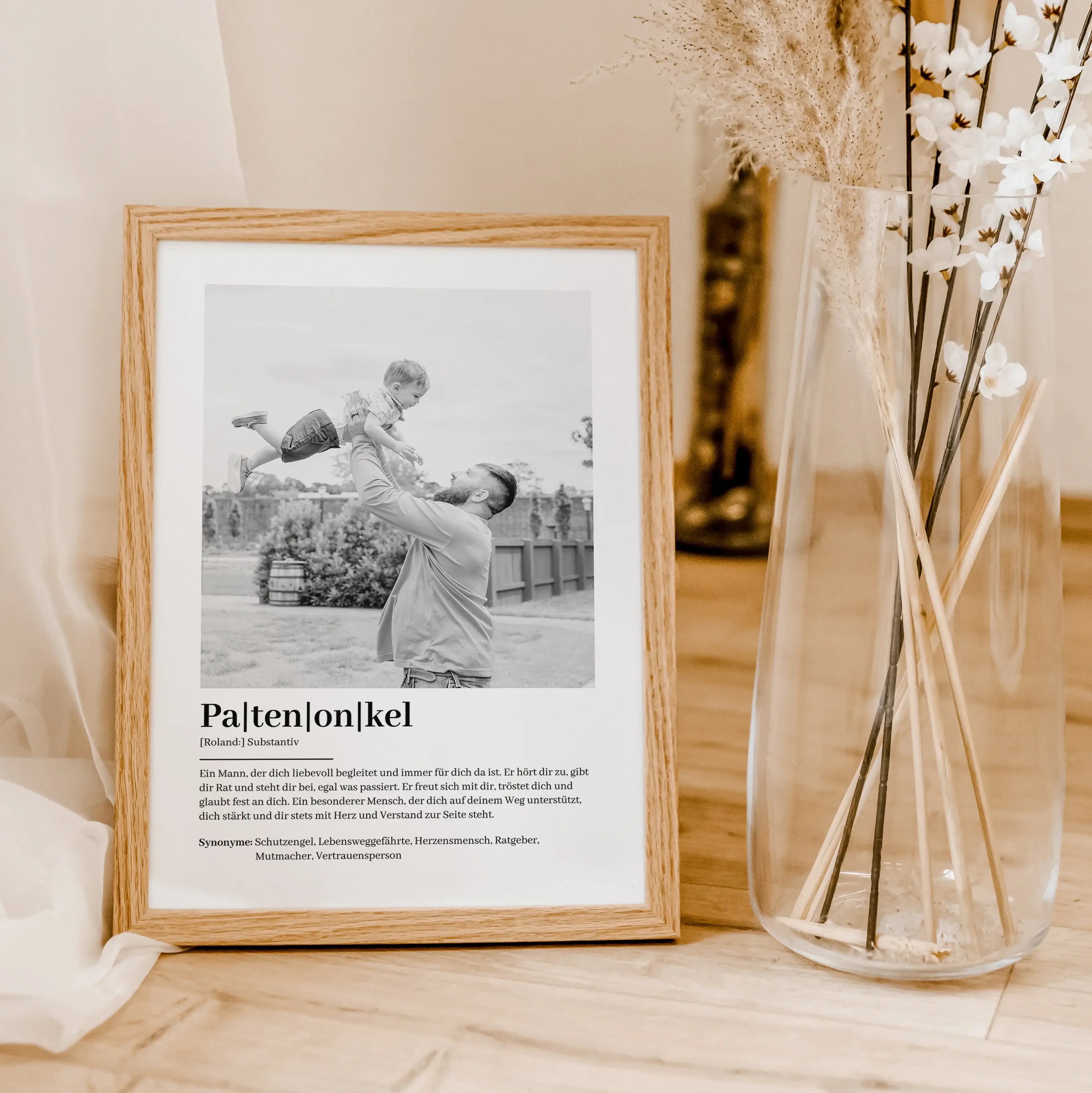 Patenonkel Definition Poster mit Foto-Personalisiertes Poster-famprints-Suchst du nach einem einzigartigen Geschenk für deinen Patenonkel? Unser Patenonkel Definition Poster mit Foto ist die perfekte Wahl! Dieses liebevoll gestaltete Poster zeigt auf beso