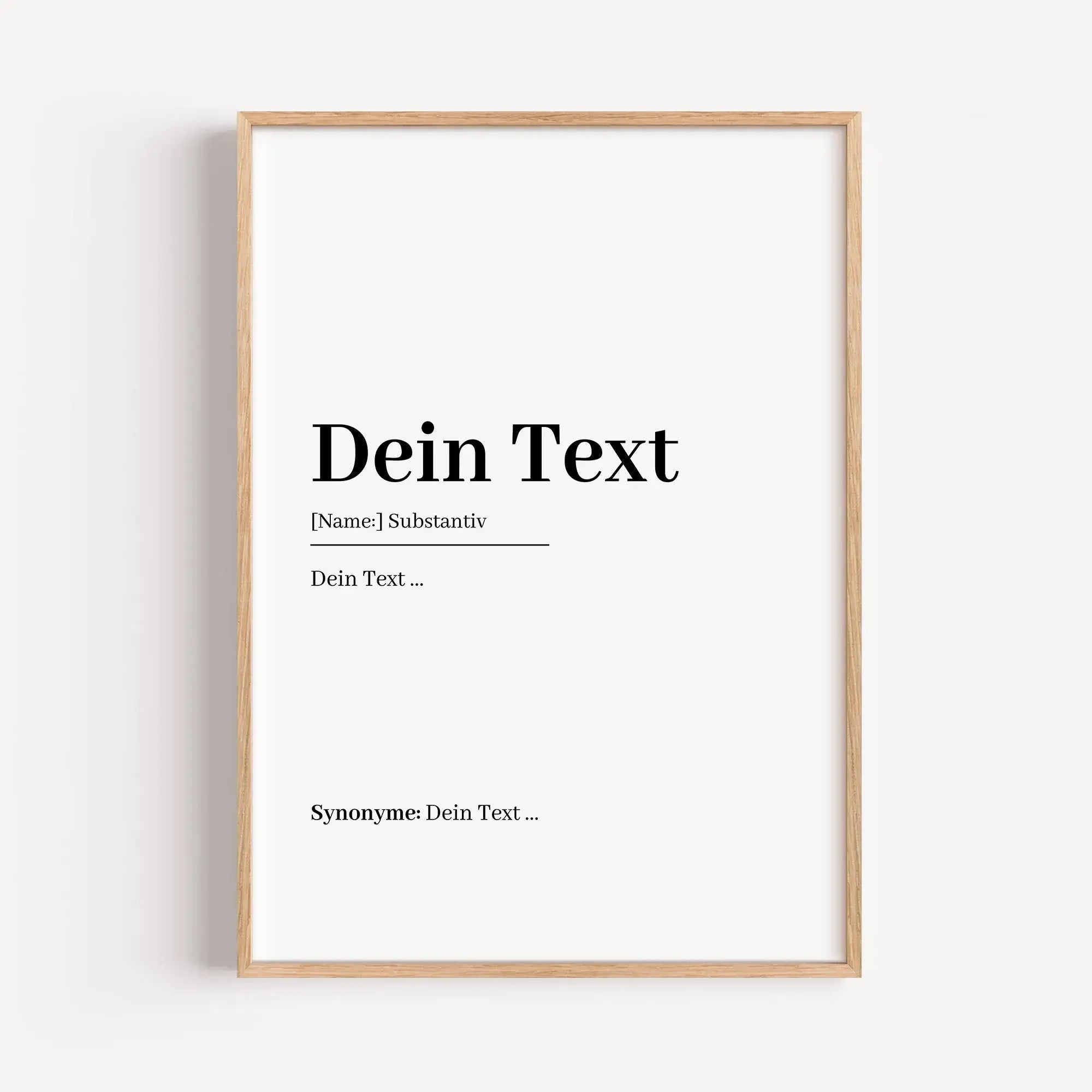 Eigener Text Definition Poster - Personalisiertes Poster - famprints - Entdecke dein einzigartiges Eigener Text Definition Poster – das perfekte personalisierte Geschenk für jeden Anlass! Gestalte dein Poster ganz individuell mit deinem eigenen Text und N