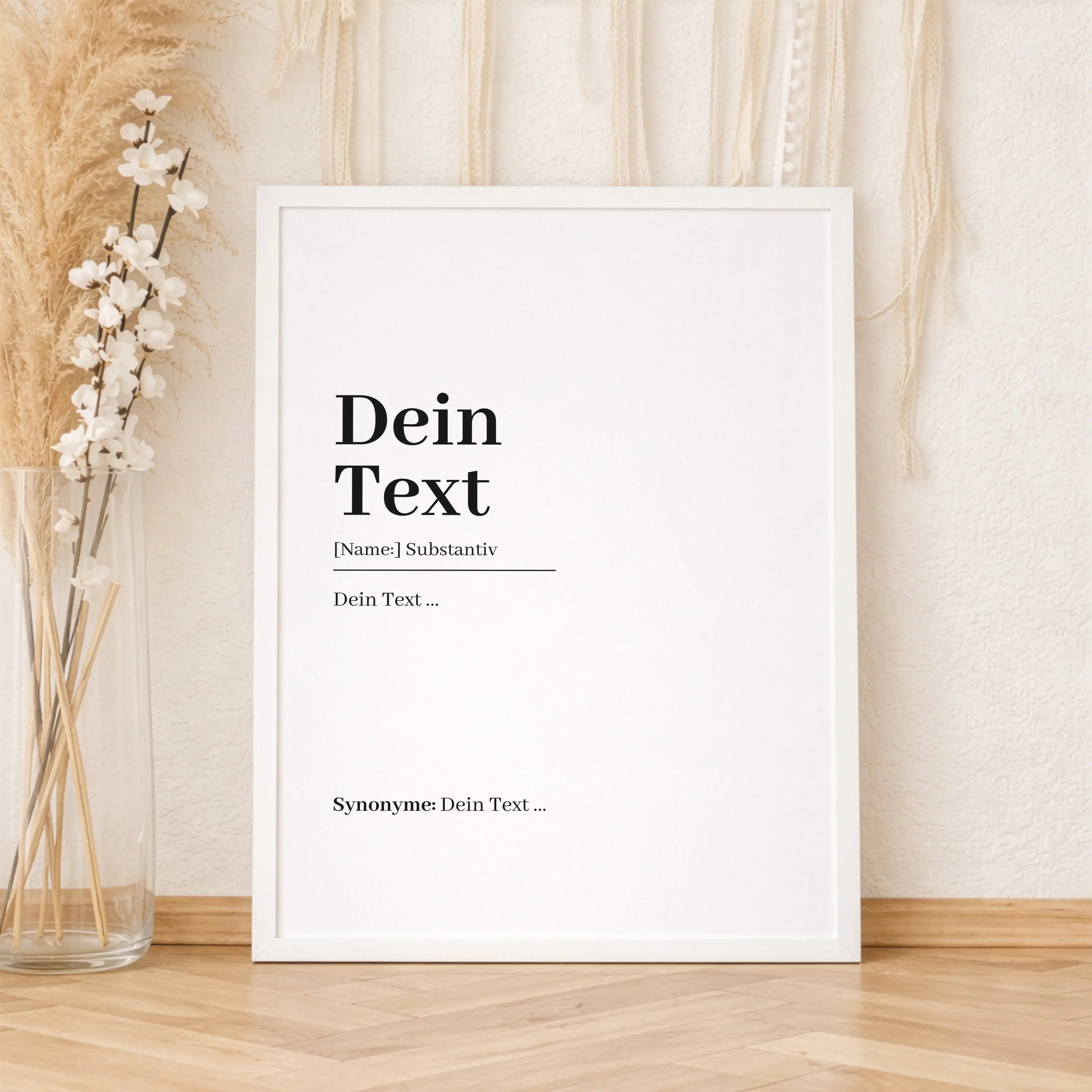 Eigener Text Definition Poster-Personalisiertes Poster-famprints-Eigener Text Definition Poster von famprints ist die ideale Möglichkeit, Worte sichtbar zu machen, die etwas bedeuten. Du gestaltest dein persönliches Definition Poster mit eigenem Text, Nam