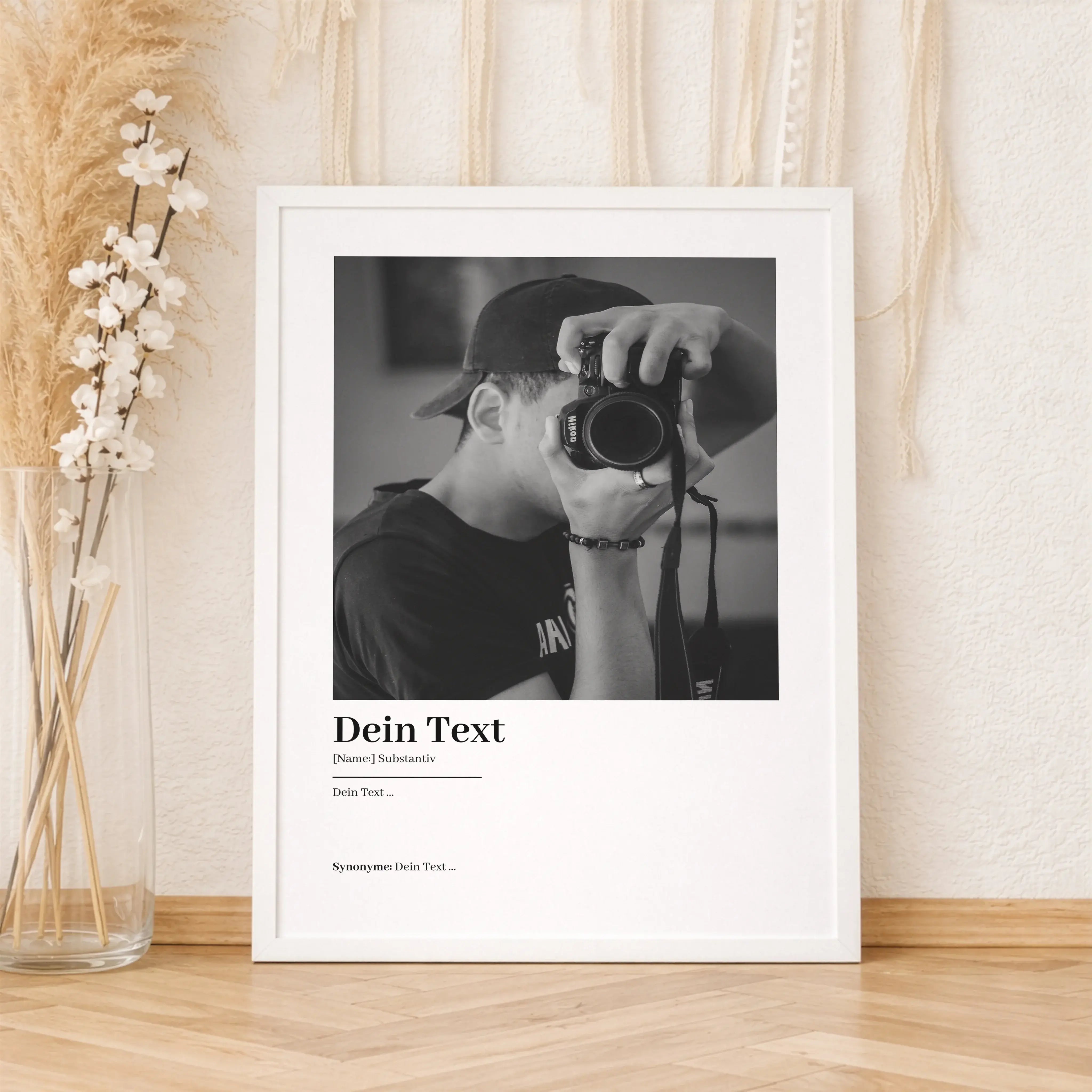 Eigener Text Definition Poster mit Foto-Personalisiertes Poster-famprints-Eigener Text Definition Poster mit Foto von famprints verbindet dein Lieblingsbild mit Worten, die Bedeutung haben. Du gestaltest ein persönliches Definition Poster, bei dem dein ei