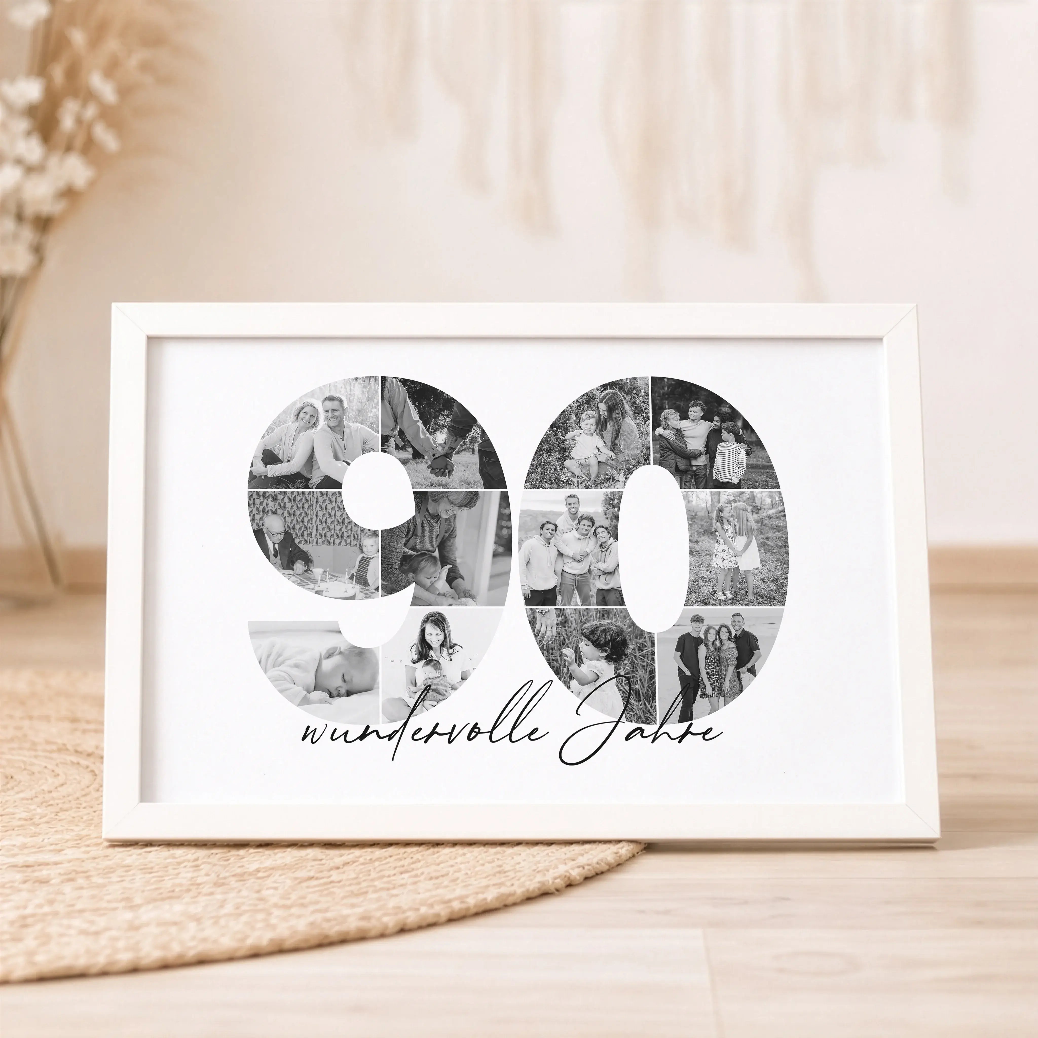 Foto Poster 90-Personalisiertes Poster-famprints-Das Foto Poster 90 von famprints ist eine persönliche Art, besondere Lebenswege sichtbar zu machen. Ob zum 90. Geburtstag, als Geschenk zum Jubiläum oder für einen runden Ehrentag in der Familie – dieses pe