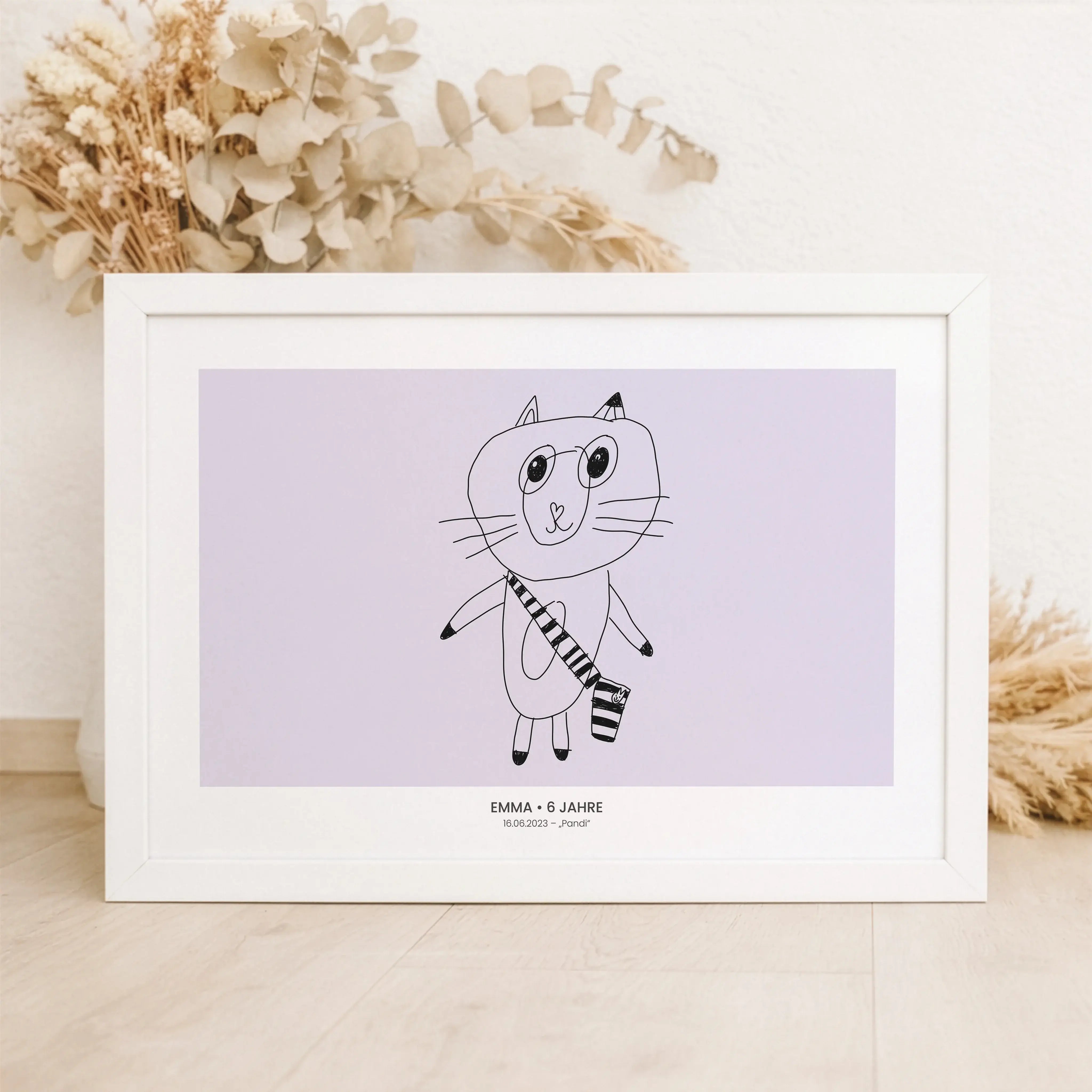 Kinderkunst Poster No2-Personalisiertes Poster-famprints-Das Kinderkunst Poster No2 von famprints macht aus einer einfachen Kinderzeichnung ein persönliches Wandbild mit Bedeutung. Du lädst das gemalte Kunstwerk deines Kindes hoch und wir verwandeln es in