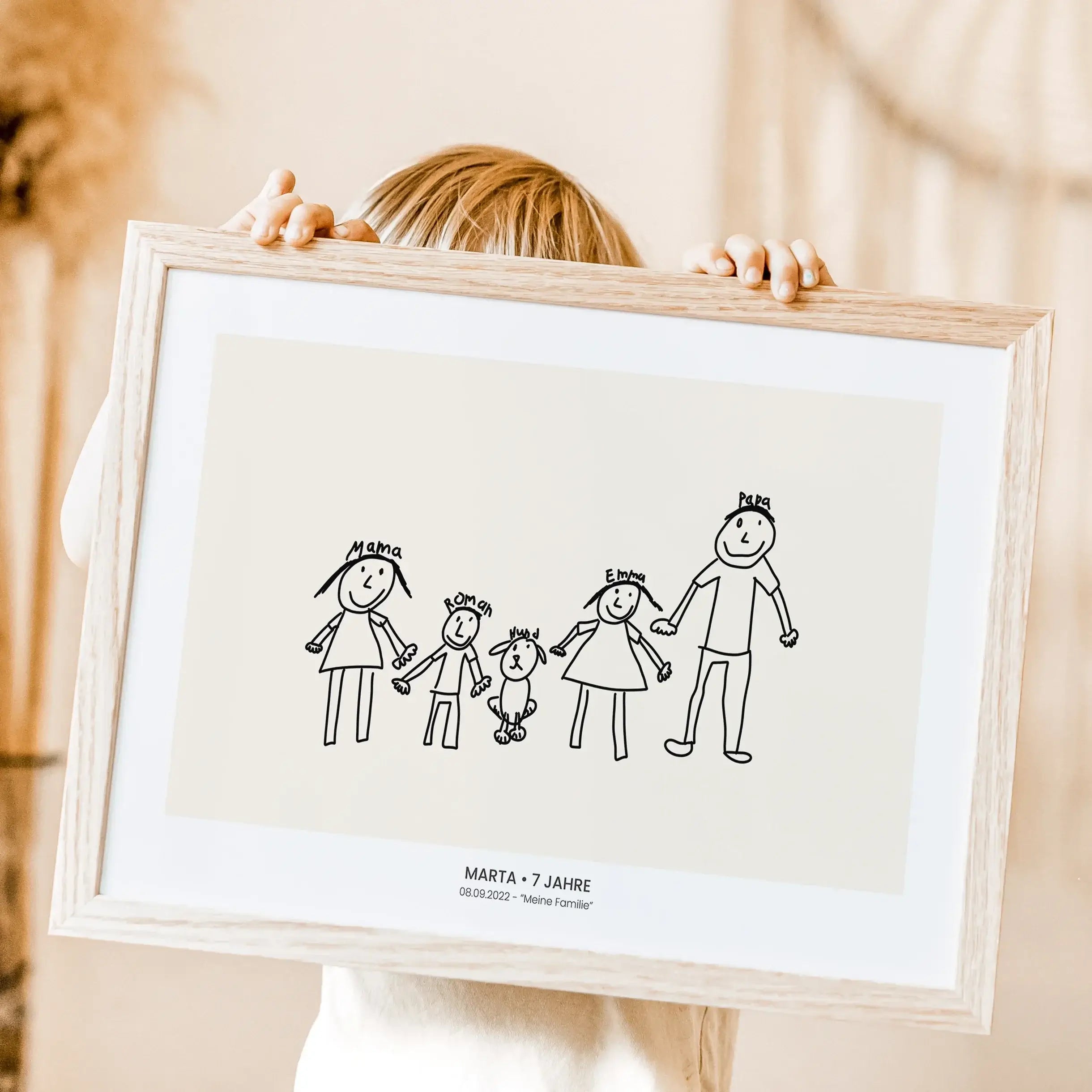 Kinderkunst Poster No2 - Personalisiertes Poster - famprints - Verwandle die Kunstwerke deiner Kleinen in ein einzigartiges Kinderkunst Poster No2! Bei famprints wird aus jeder Kinderzeichnung ein echtes Highlight für deine Wand. Lade einfach ein Foto des