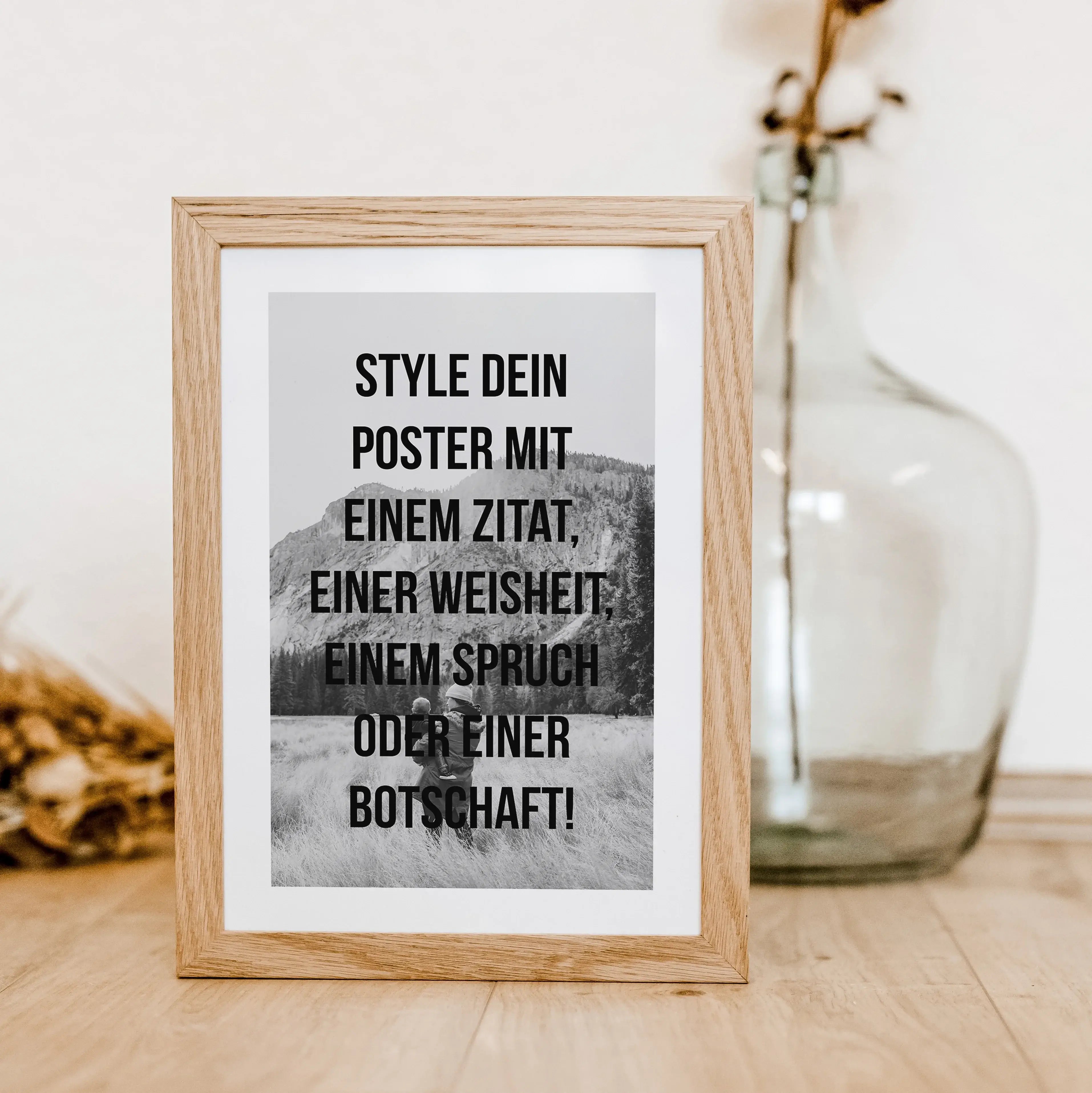 Text Poster mit Foto - Personalisiertes Poster - famprints - Gestalte dein individuelles Text Poster mit Foto – ideal als persönliches Geschenk oder für dein eigenes Zuhause! Wähle deinen eigenen Text, Zitat, Vers oder Spruch und kreiere ein einzigartiges