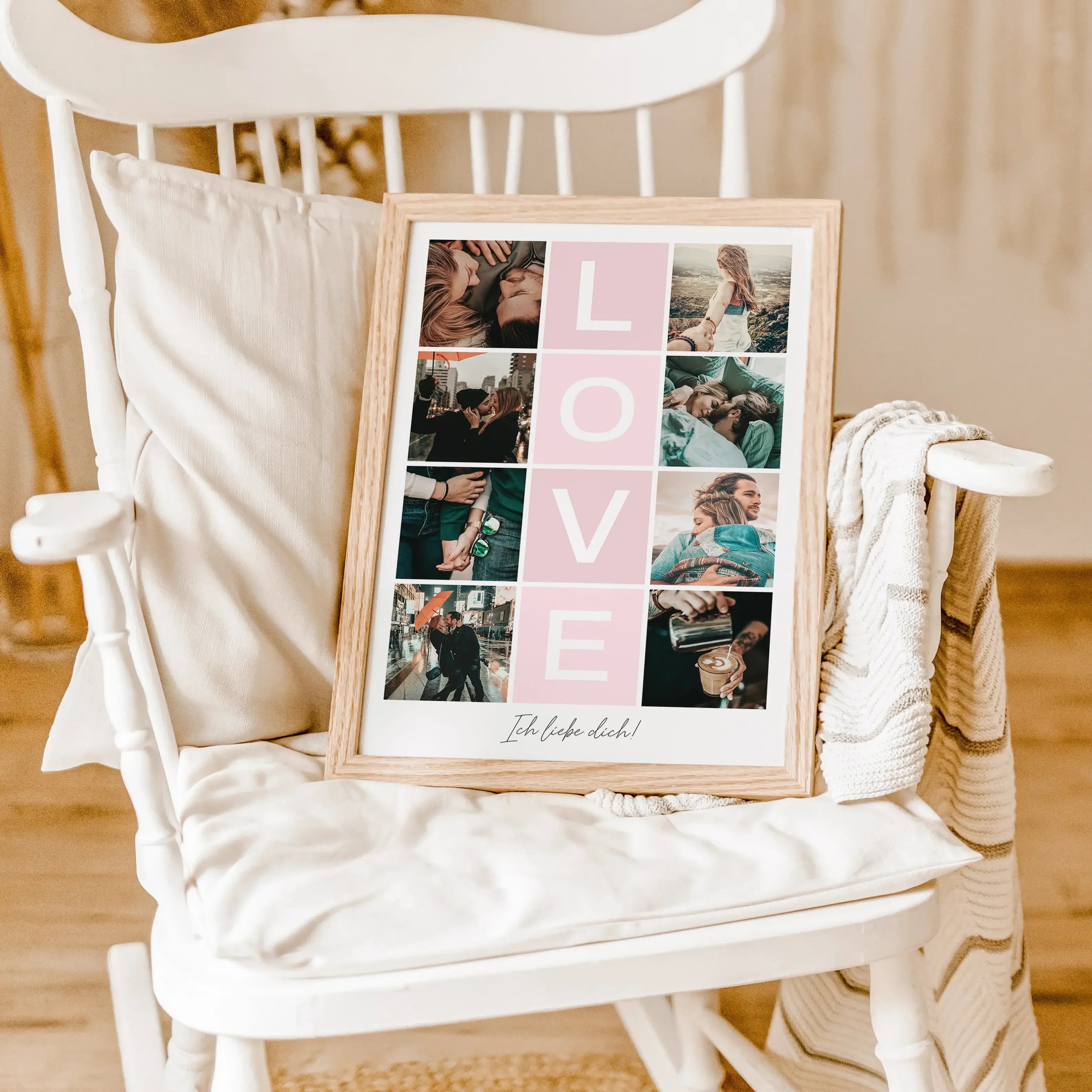 Love Fotocollage - Personalisiertes Poster - famprints - Entdecke die Love Fotocollage – das perfekte personalisierte Geschenk für deinen Partner oder deine Partnerin! Mit der Love Fotocollage kannst du eure schönsten gemeinsamen Momente in einer liebevol