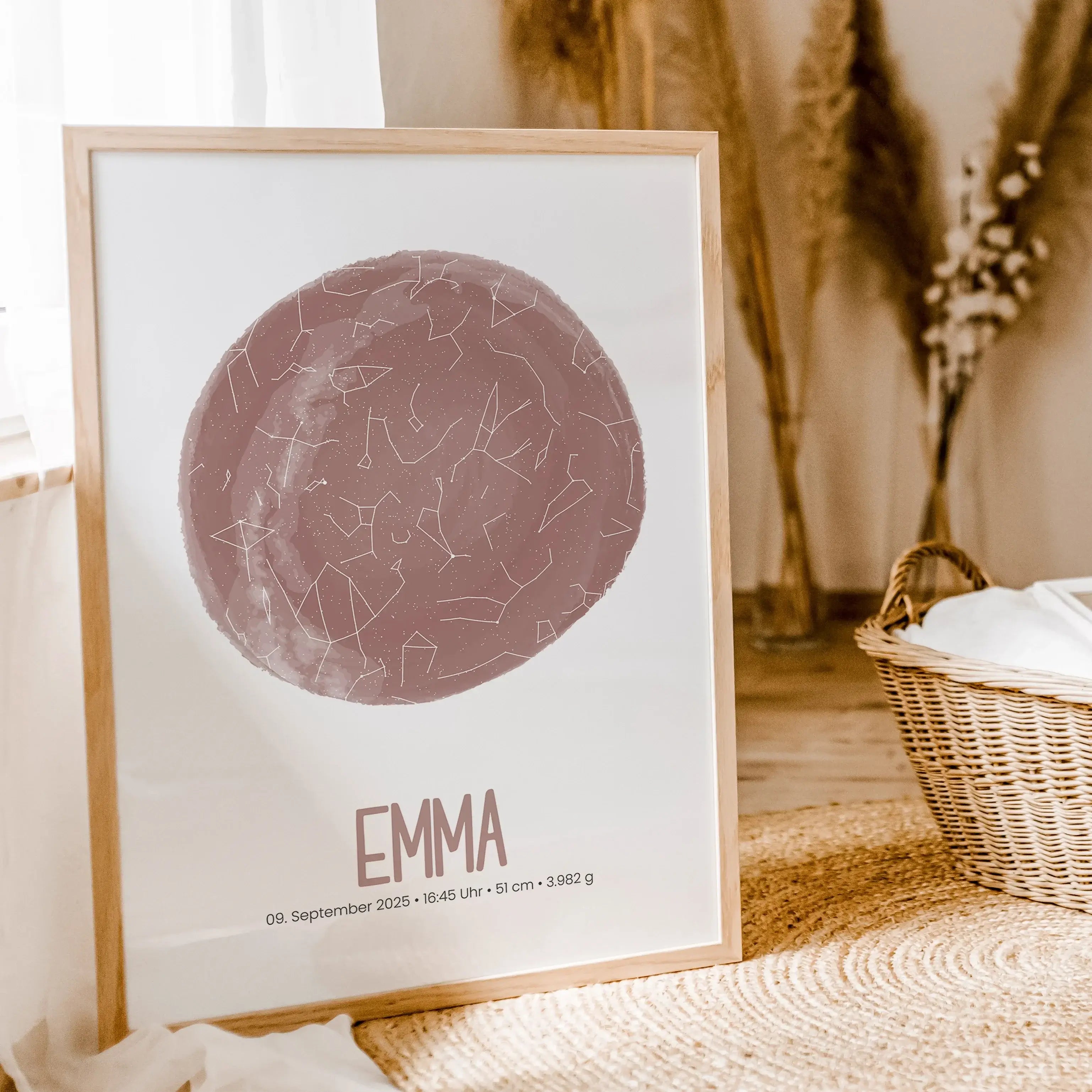 Geburtsposter Sternenhimmel - Personalisiertes Poster - famprints - Entdecke das einzigartige Geburtsposter Sternenhimmel – das perfekte personalisierte Geschenk zur Geburt! Dieses besondere Poster zeigt dir den exakten Sternenhimmel am Geburtsort deines