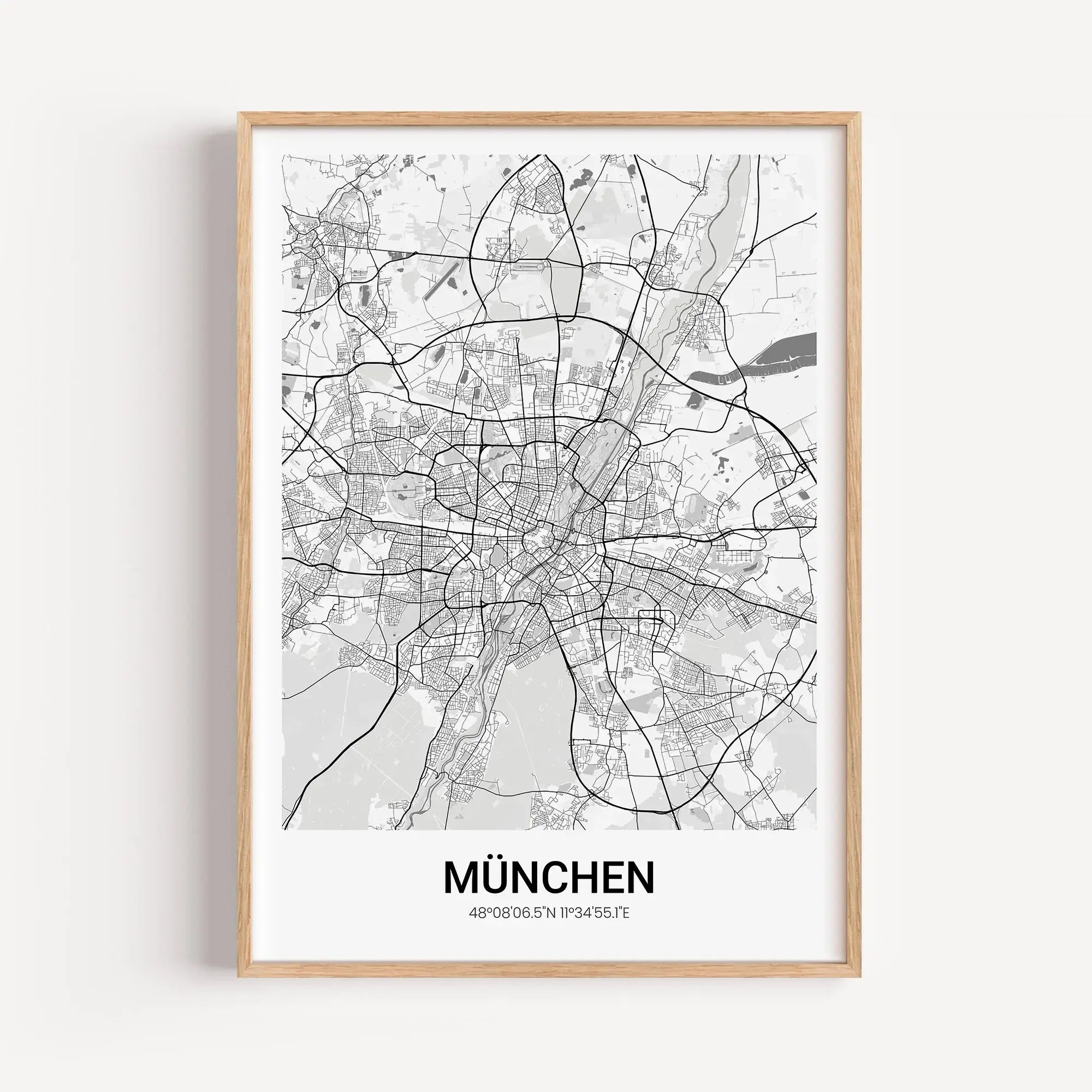 Stadtkarte Poster modern-Personalisiertes Poster-famprints-Mit dem Stadtkarte Poster modern von famprints hältst du besondere Orte stilvoll fest und machst aus einer schlichten Wand ein echtes Statement. Ob deine Heimatstadt, ein gemeinsamer Wohnort oder